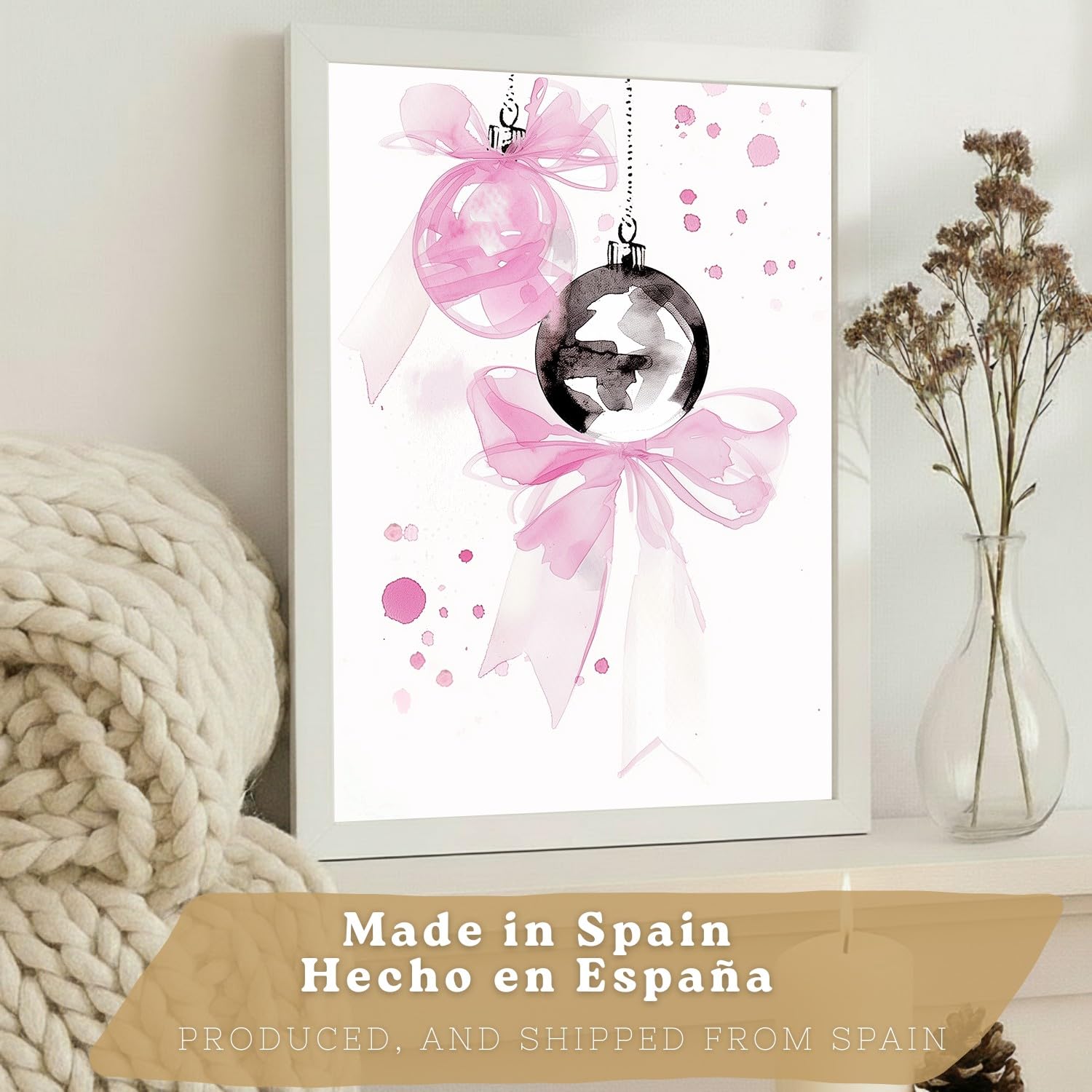 Nacnic Set De 3 Laminas Decorativas Adolescente Cuadros Salon Modernos - Posters Decorativos Rosas Pintalabios, Y Reina Decoración Dormitorios Cocina Baño A3 Marco Blanco