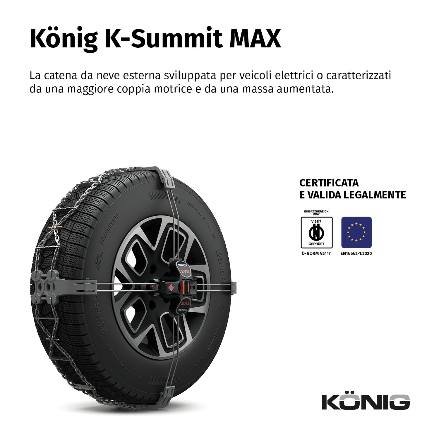 KÖNIG K-Summit MAX K45M - Catene da neve omologate