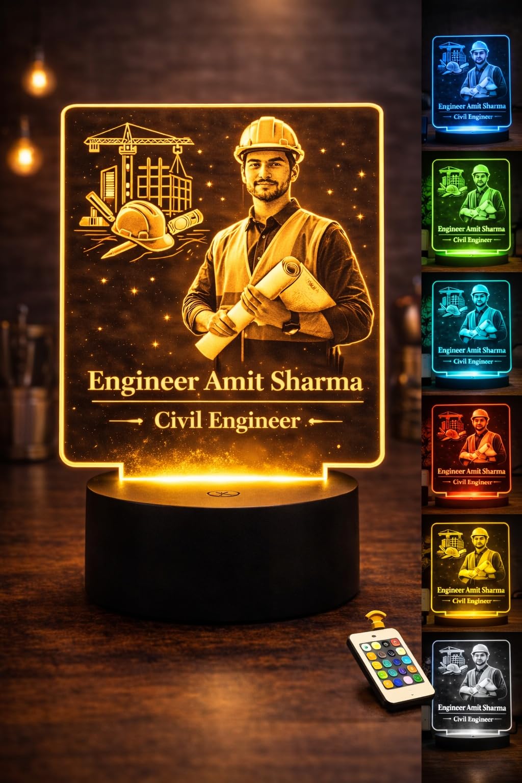 Personalized Photo LED Lamp - Custom Name & Gift -14