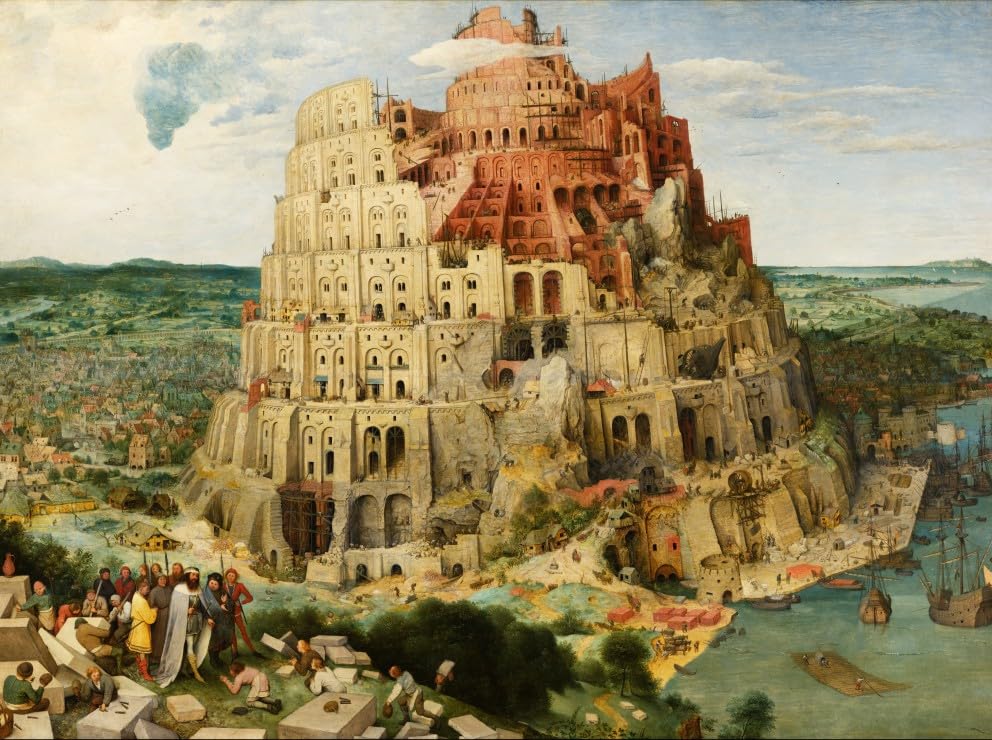 Grafika Brueghel Pieter: Der Turmbau zu Babel, 1563 - 2000 Teile