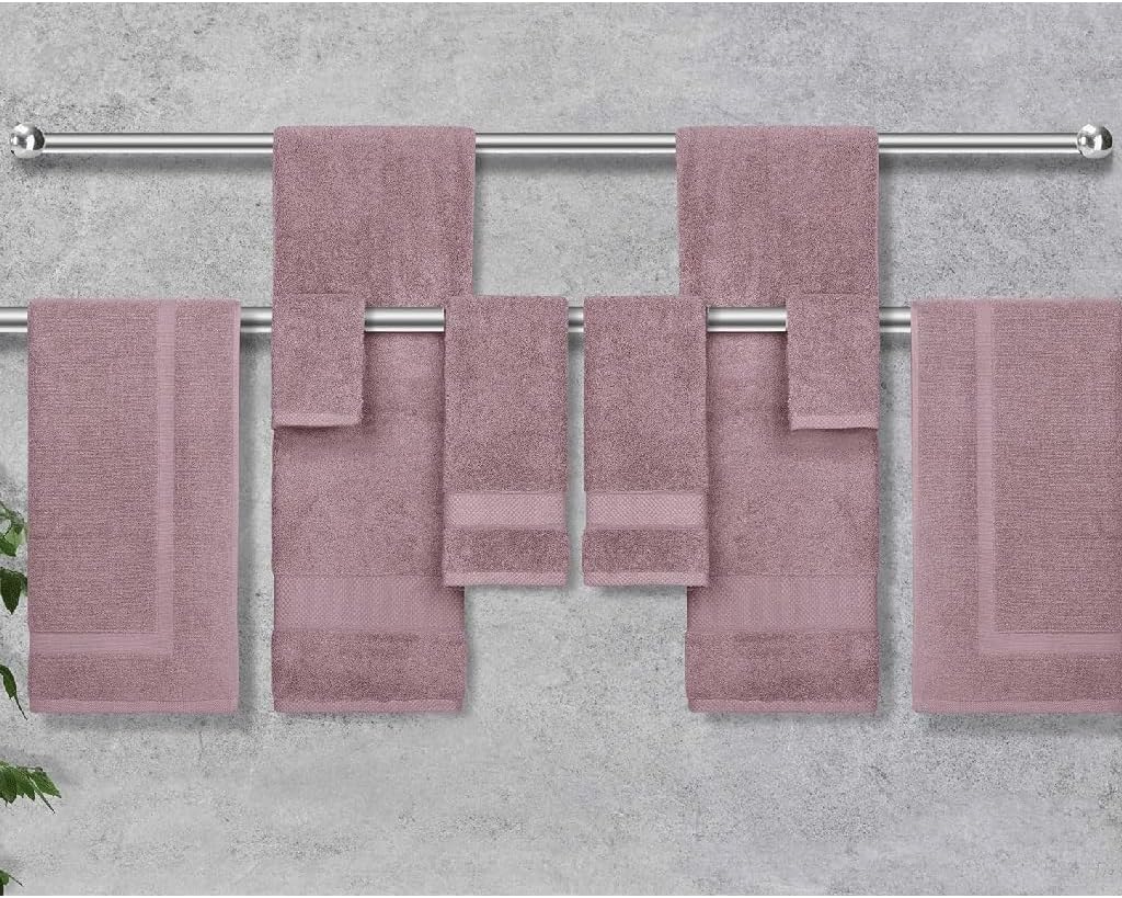 Bathroom Towel Cotton Quick Dry Bath Towel Square Towel Bath Mat Set of 8