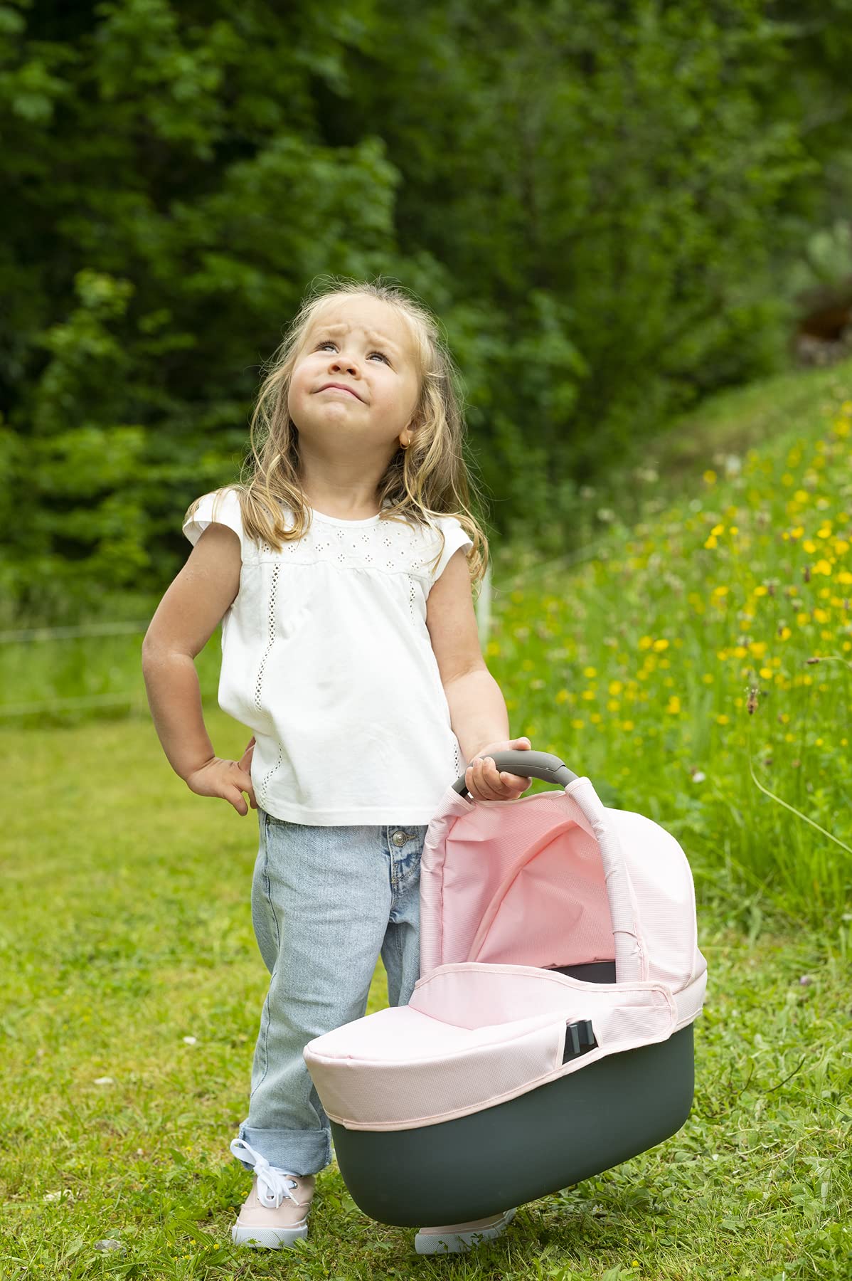 Smoby Combi Silla+ Capazo Bebe Confort Rosa, Color (253116)