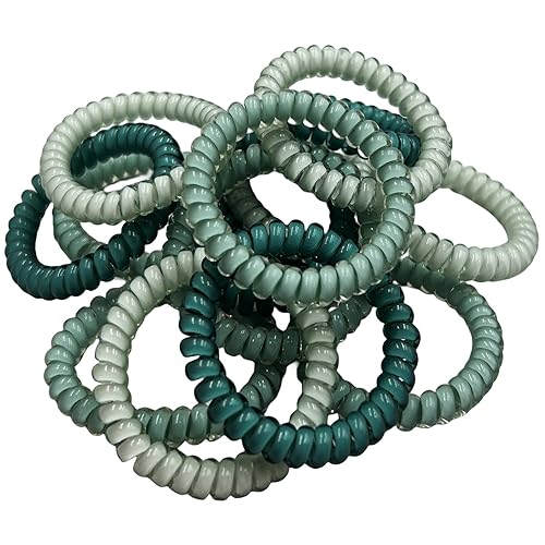 Miniatura 7 de 15 lazos para el cabello en espiral, 3 lazos elásticos de bobina de color, lazos para el cabello en espiral mediana, bobinas de pelo sin arrugas,