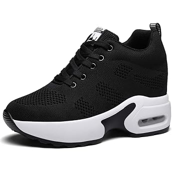 AONEGOLD Trainers with Wedge Heel Women's Wedges Sports Shoes Trainers Comfortable Breathable Mesh Sports Running Shoes Leisure Shoes