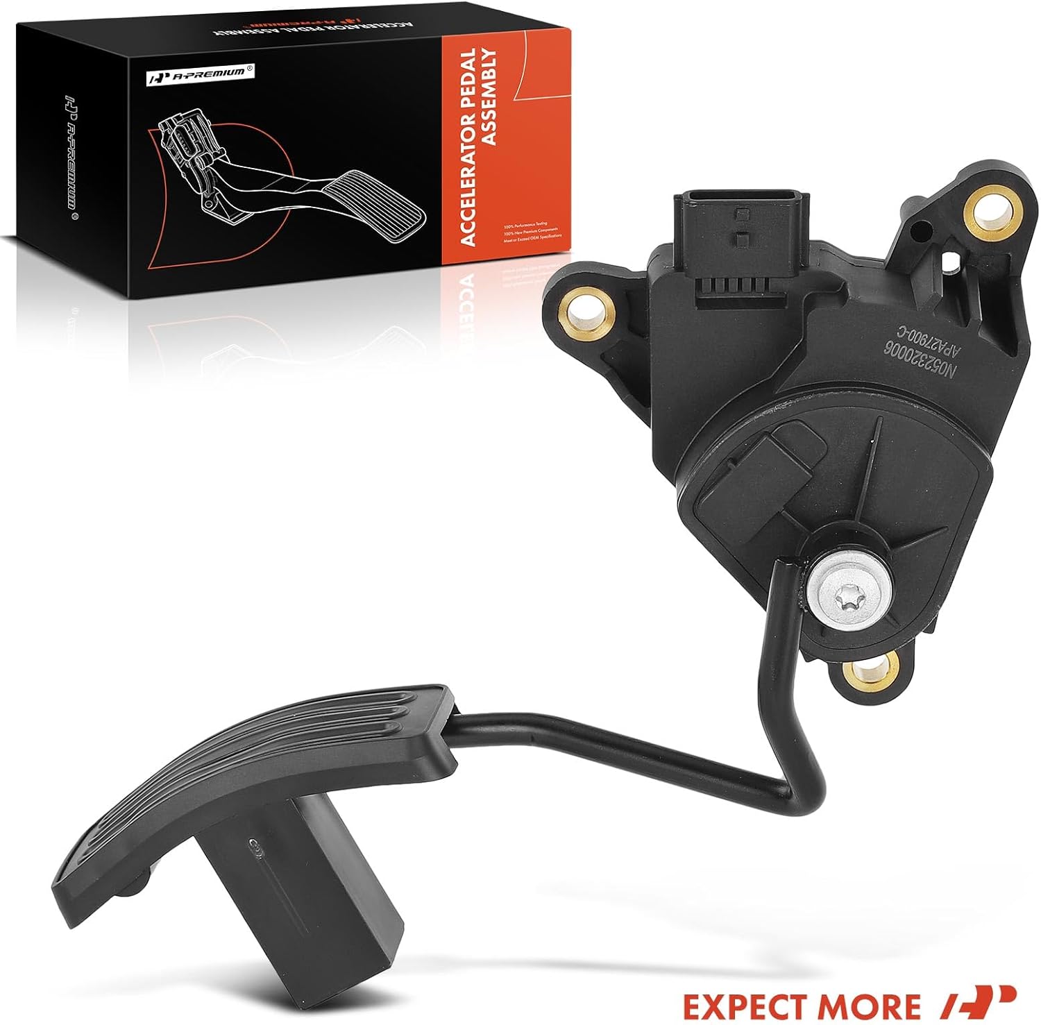 A-Premium Accelerator Pedal with Position Sensor Assembly Compatible with Nissan Sentra 2007-2012, 2.0L, Replace# 18002EP700