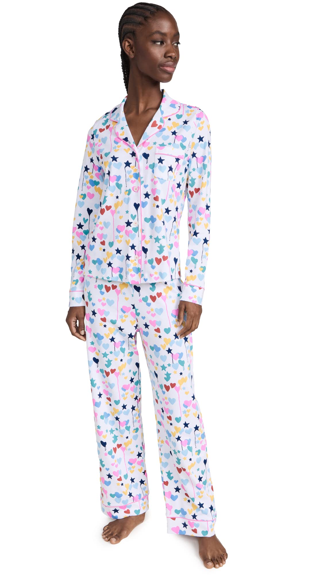 Roller RabbitWomen's X Kerri Rosenthal Starry Starry Love Long Sleeve Polo Paja