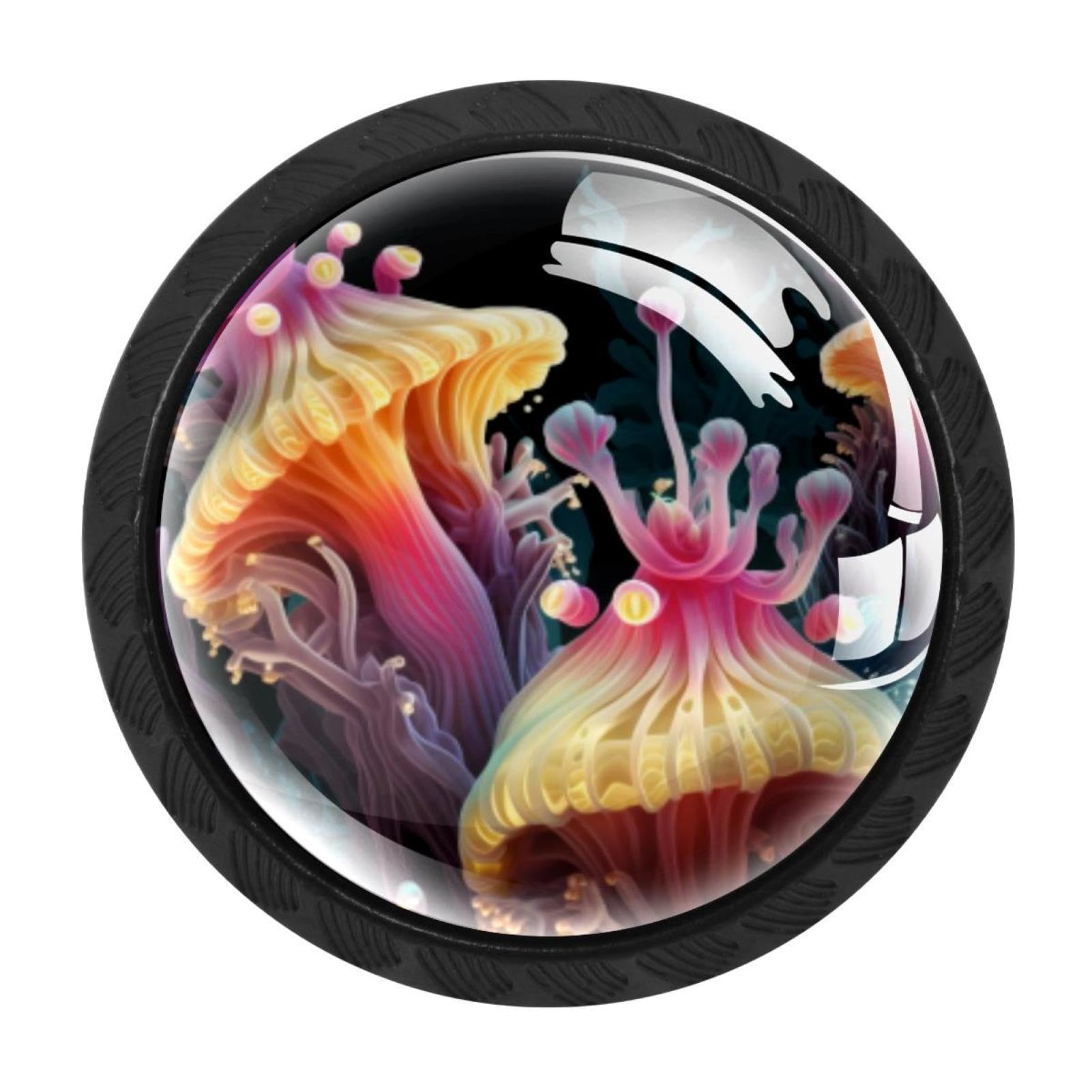 Chenzzzz Multicolored 03 4 Pack Black Sea Slug Cabinet Pulls Kitchen Cabinet Handles Ideal For Cabinet,Drawer,Cupboard And Wardrobe