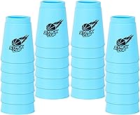 Vista 5 de DEWEL Quick Stacks Cups, 12 piezas de juego de entrenamiento de velocidad de vasos apilables para deportes (negro-nuevo)