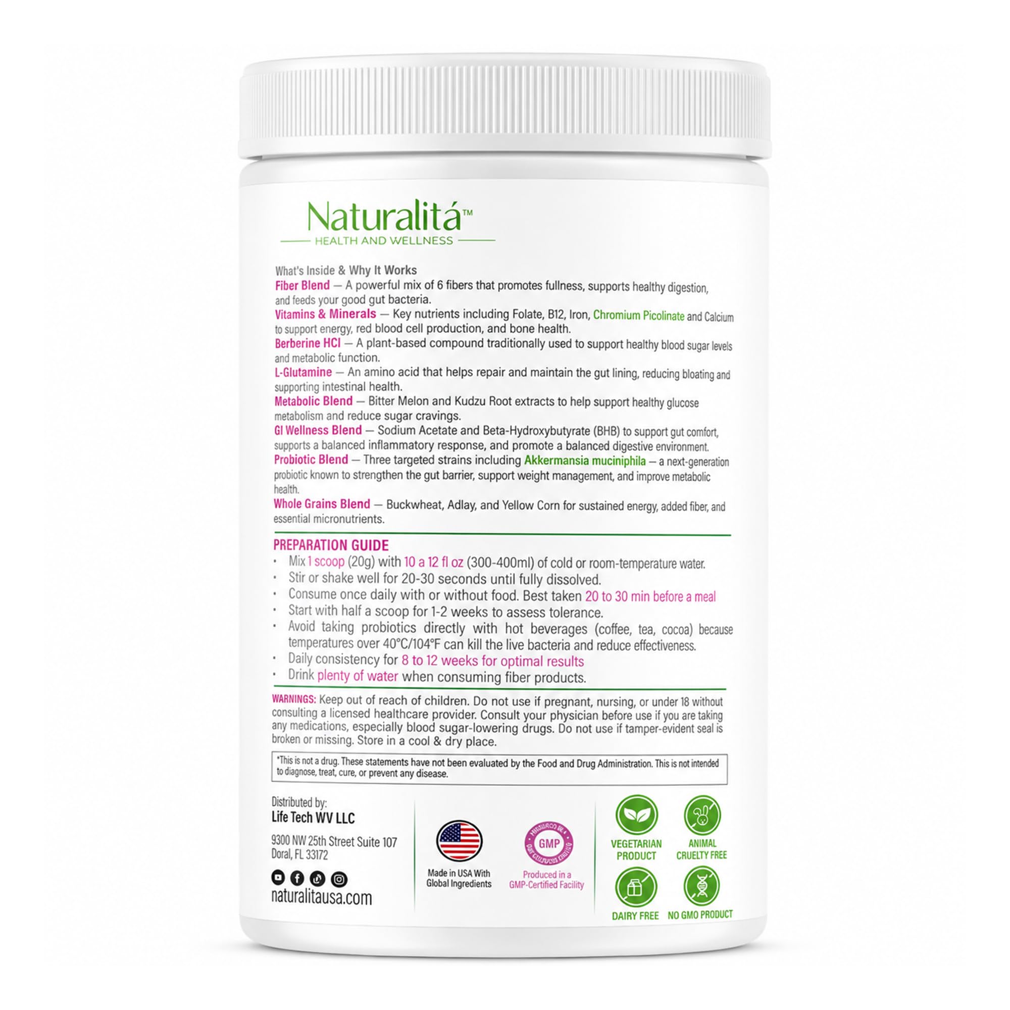 Naturalitá Craving Support Fiber with Psyllium - 28 Servings — Amazon image 8