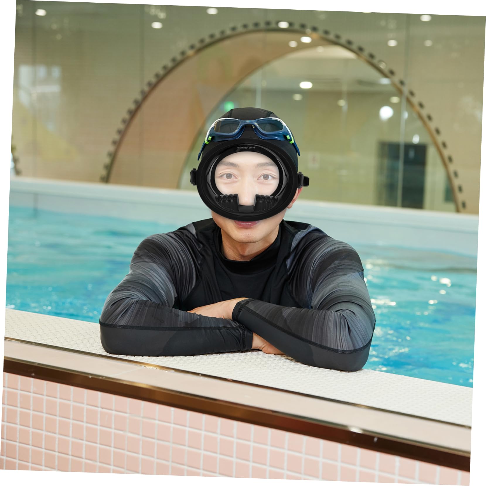 WOONEKY Maschera Subacquea Comfort Elevato Anti-appannamento in Silicone e Vetro Temperato e Visione Panoramica Estesa , per Immersioni e Nuoto Subacqueo