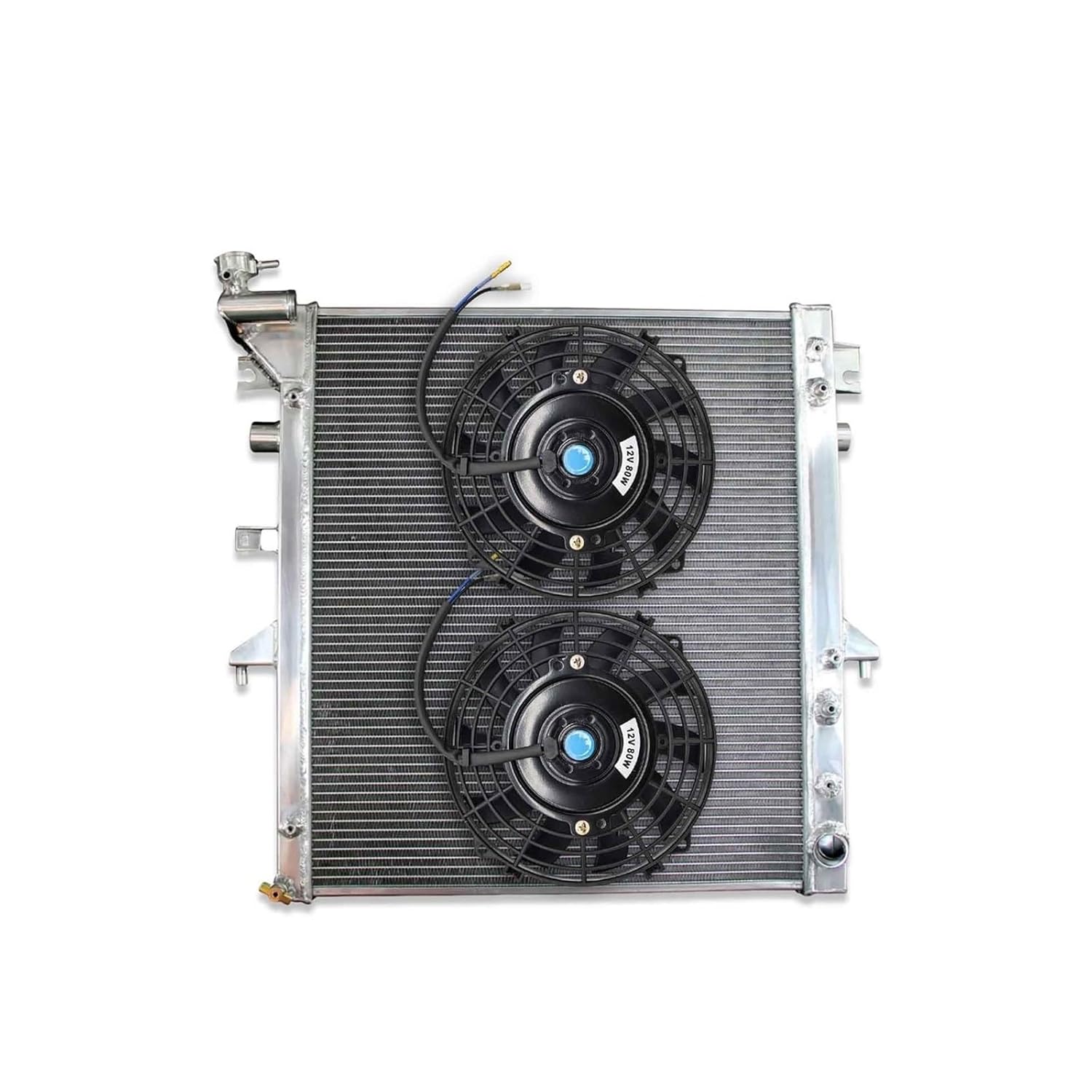 Radiator + Fans Compatible with Fiat Fullback 2.4 Diesel 502 503 KT 2016-,Mitsubishi L200/Triton 2.4 DiD Diesel MK5 KJ KK KL 2015-2019