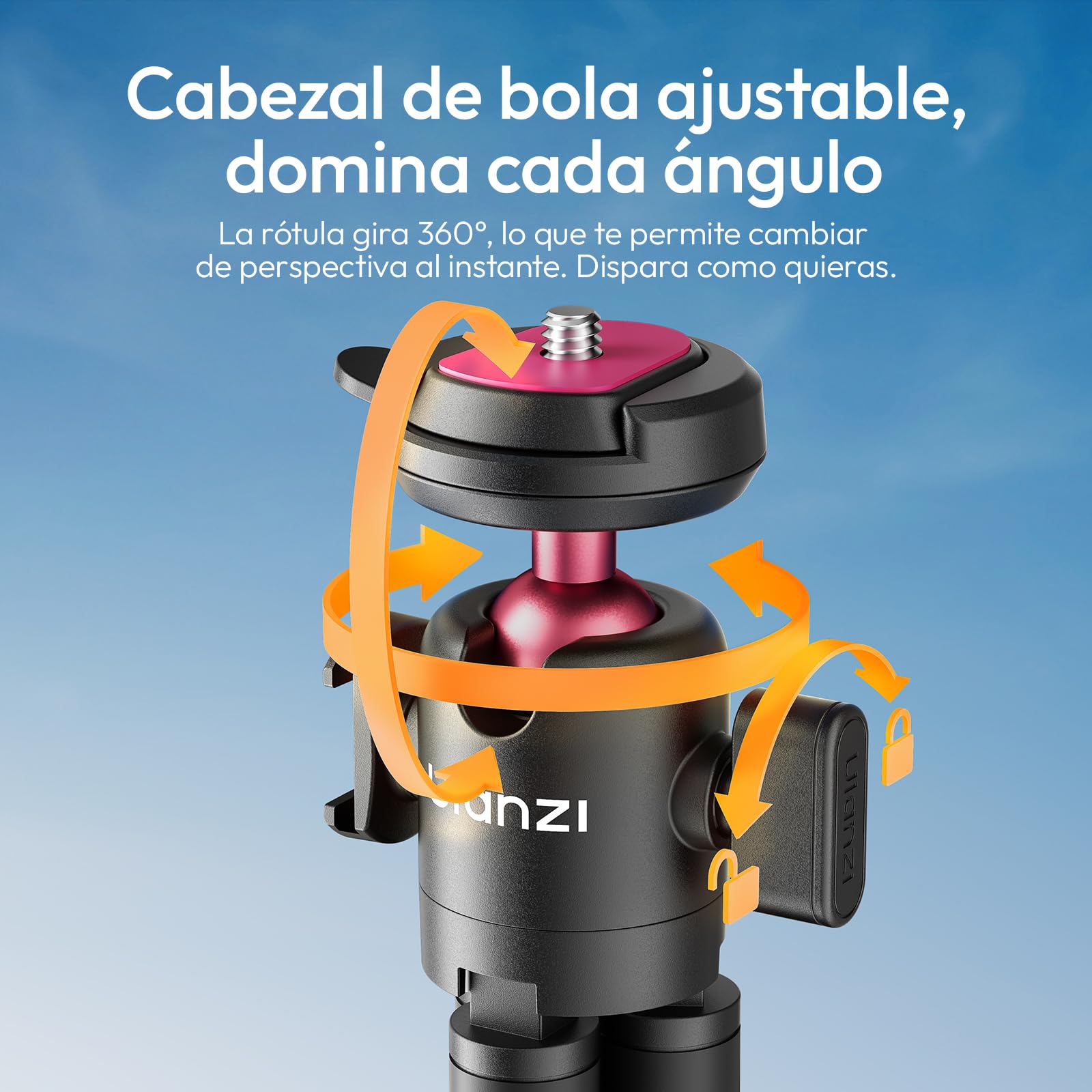 ULANZI MT91 Trípode Flexible para Teléfono móvil con Liberación Rápida, Trípode Octopus para Cámara, Palo Selfie con Remoto Bluetooth, Adaptador para Cámara de Acción, Compatible con iPhone y Samsung
