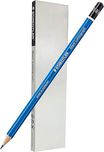 STAEDTLER Mars Lumograph 4H - Lápiz de dibujo artístico de grafito, 6 lápices
