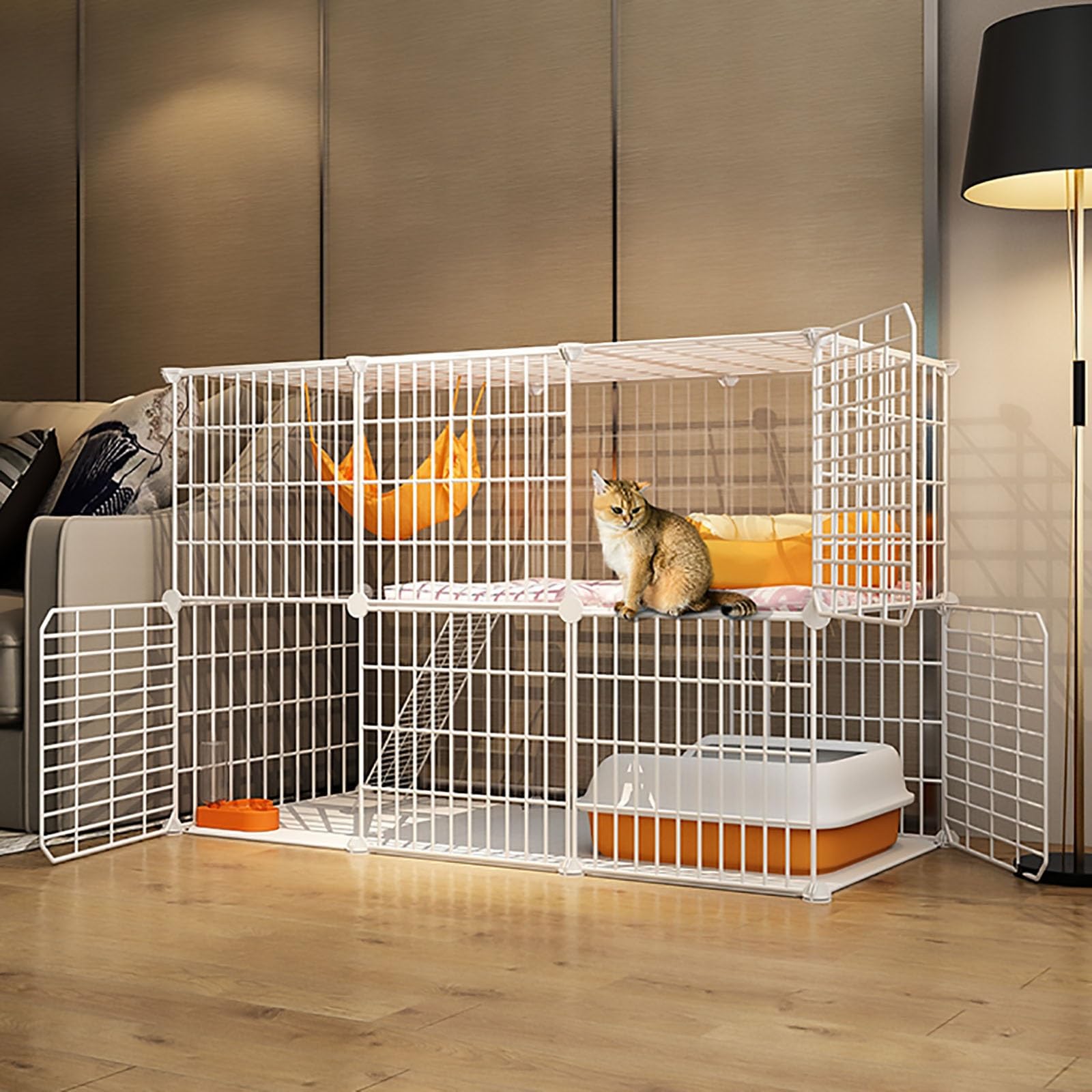 Cage pour chat d'intérieur idéale pour créer un coin de jeu spacieux