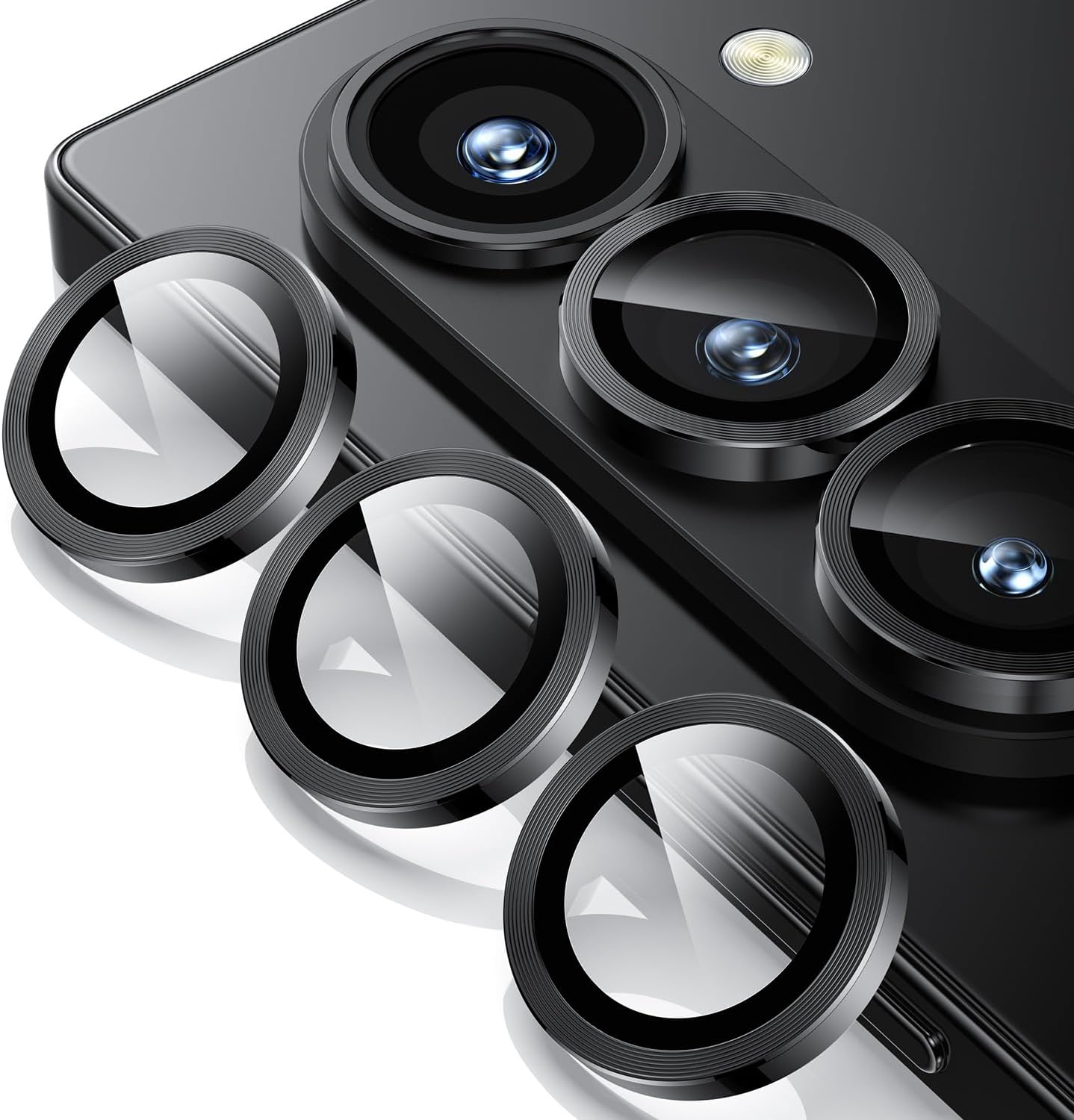 WSKEN for Z Fold 6 Camera Lens Protector Case Cover, Ultra HD Tempered Metal Glass Anti Scratch Rear Camera Screen Protector Shockproof Film for Samsung Galaxy Z Fold 6 5G 2024 Accessories,BlackGlobal Recycled StandardGlobal Recycled StandardGlobal Recycled Standard