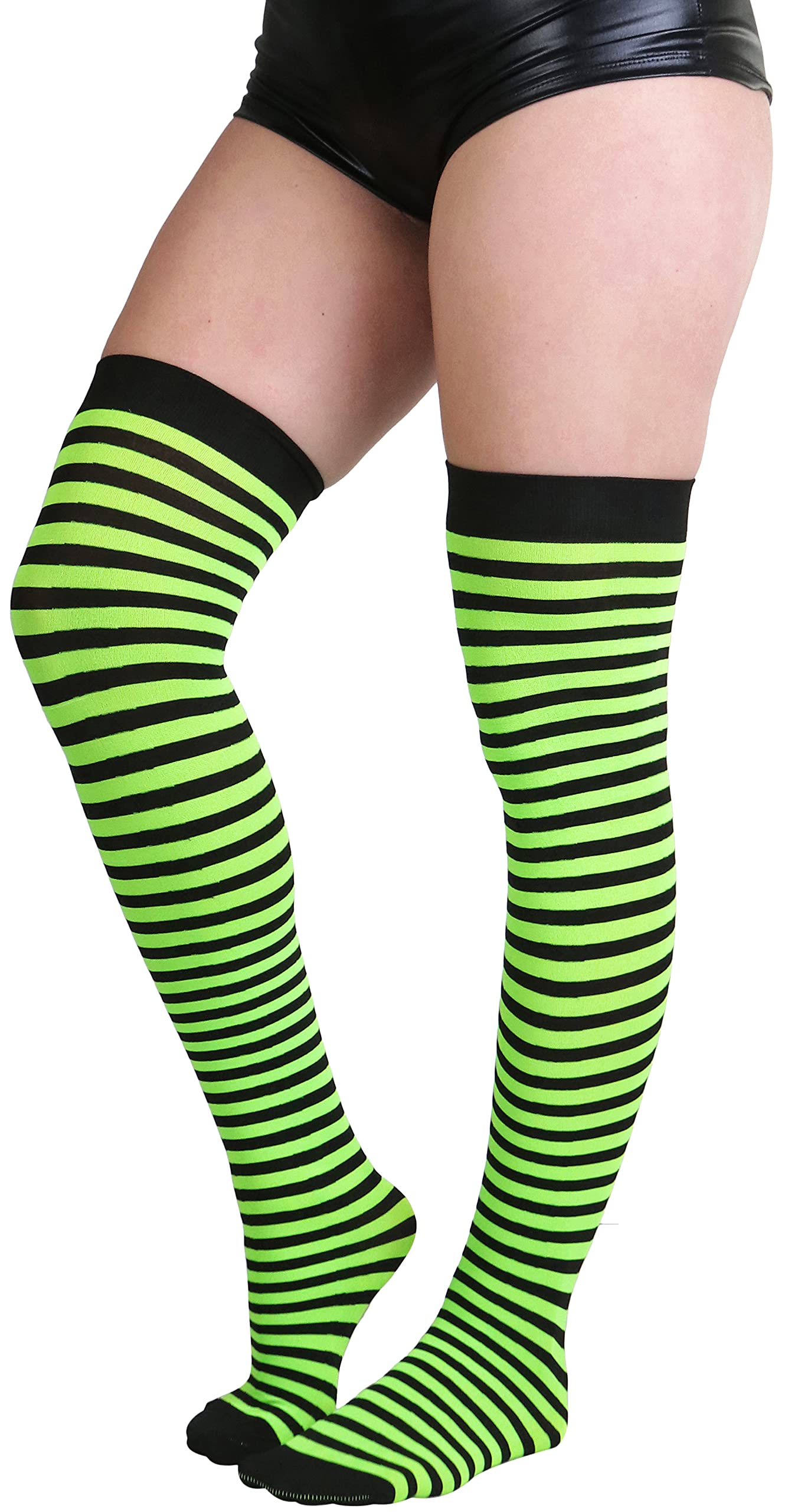 ToBeInStyle Women’s Opaque Hosiery Thin Striped Thigh High Long Stocking