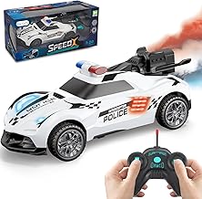 Pup Go Macchina Telecomandata Polizia Giocattolo con Luci LED e Nebbia Spray per Bambini 3-10 Anni, 1:20 Auto RC Drift Veloci Ricaricabile, Macchinina Acrobatica Radiocomandata Elettriche per Bambina