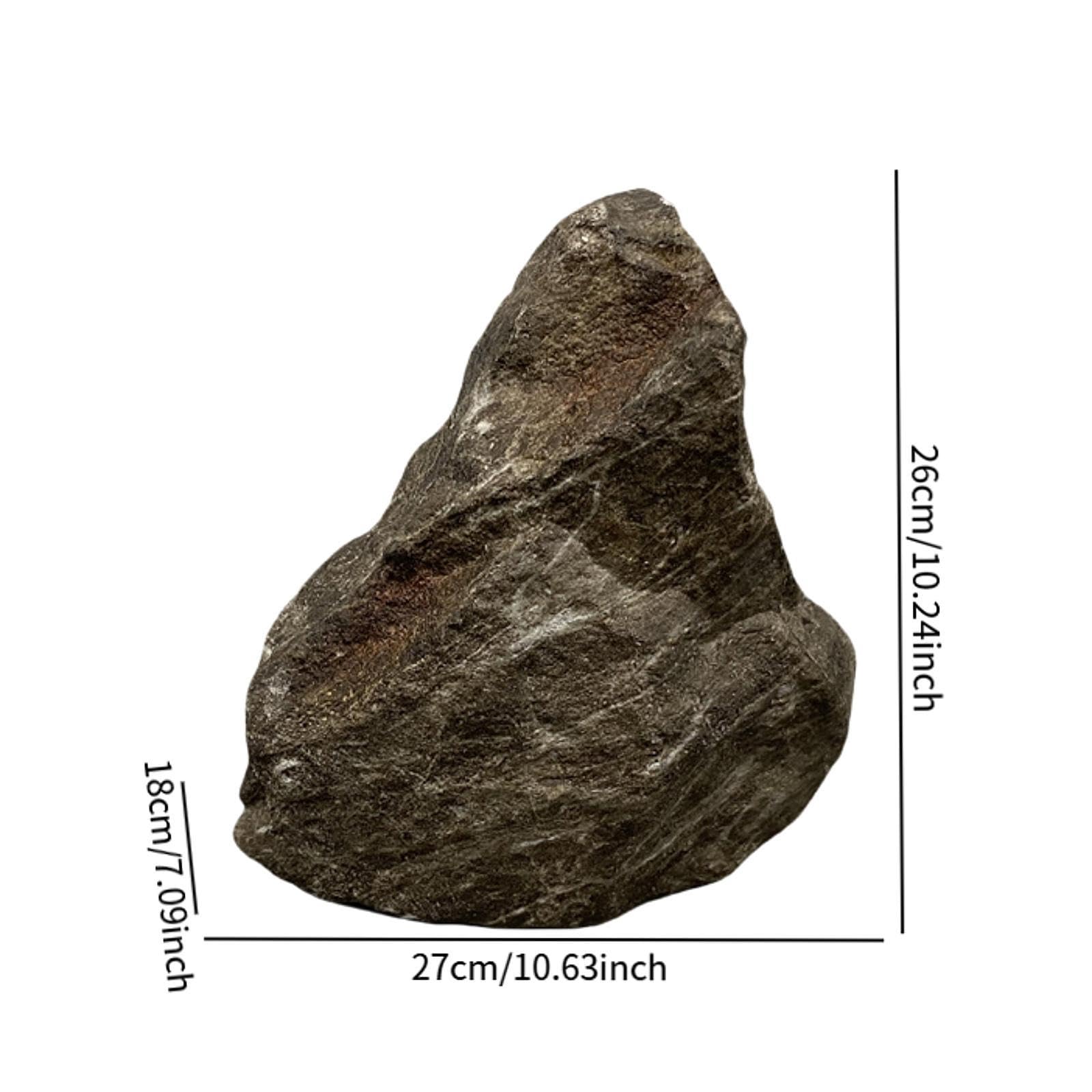 Landschaftsstein Simulation Aquariumdekoration Künstlicher Felsen Reptilienhöhle PU Material Solide Leicht zu Transportieren für Garten Fotografie Woh, Mehrfarbig, 27x18x26cm