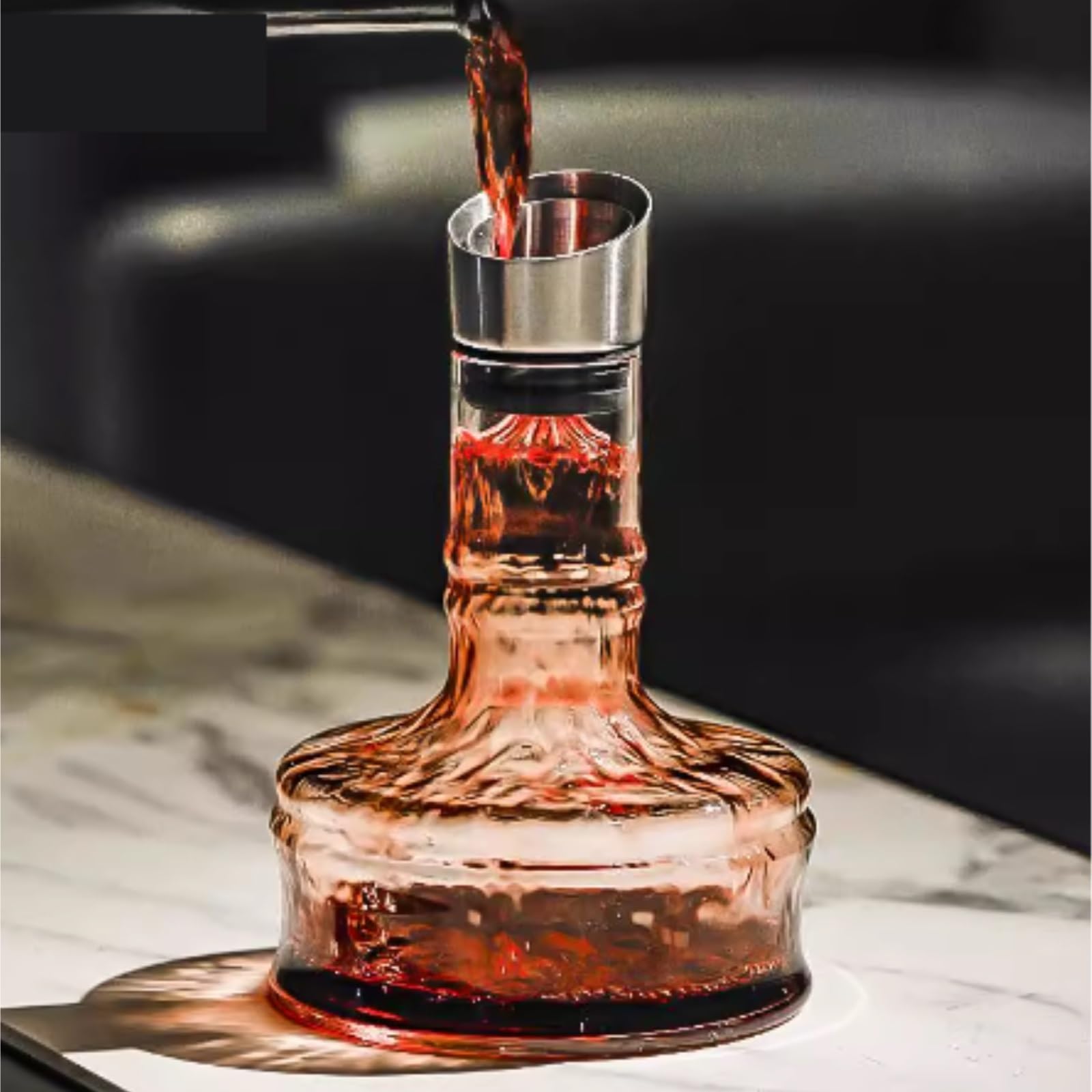 Dekanter Weindekanter Aus Glas Mit Eingebautem Filter, Mundgeblasener Ausgießer Weindekanter