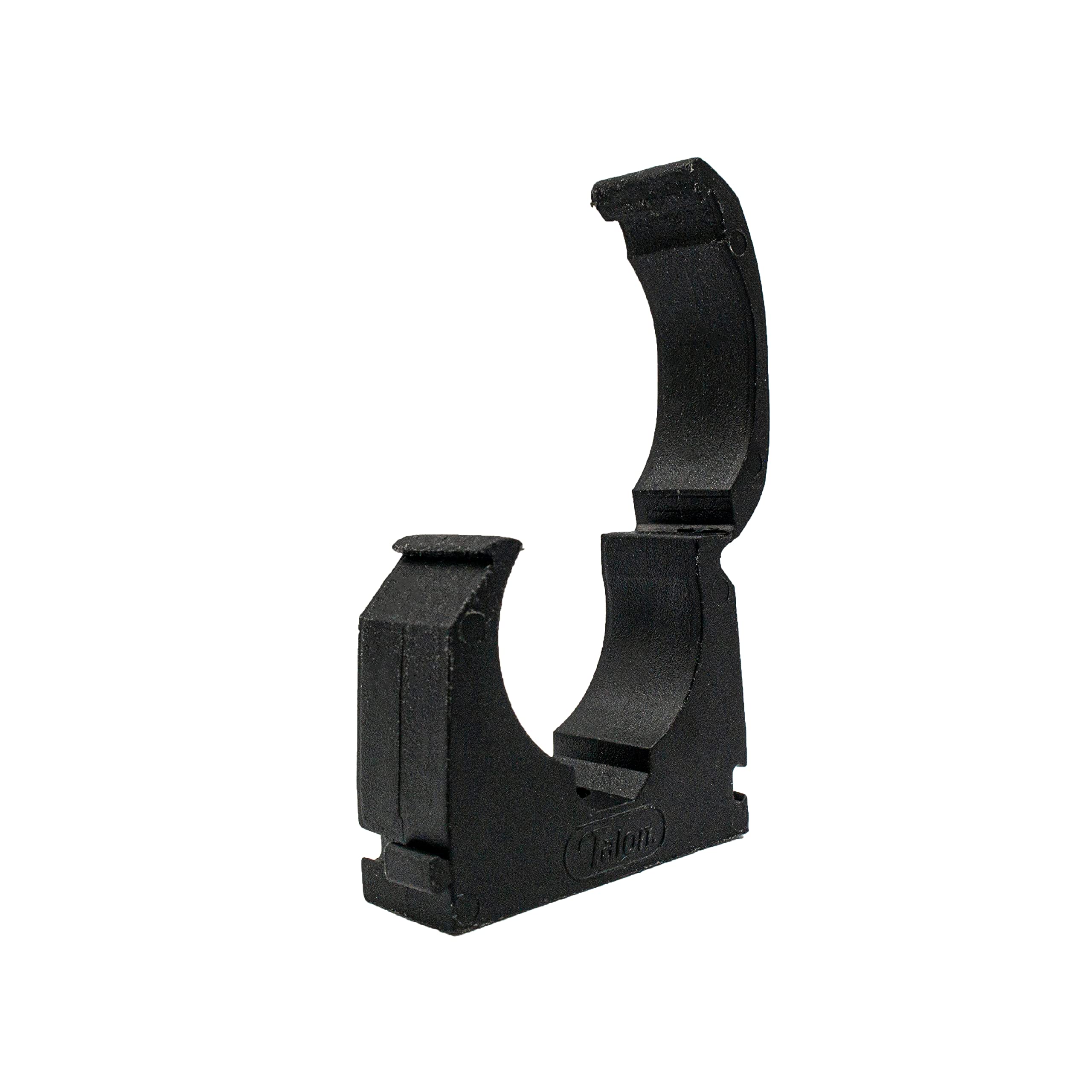 Talon - 28mm Single Hinged Pipe Clip x 20 - Black - 360° Fixing for Pipework - Temperatures Up to 85°C (185°F) - Safe for Use On Plumbing, Gas and Air Conditioning Pipe - UV Stabilized
