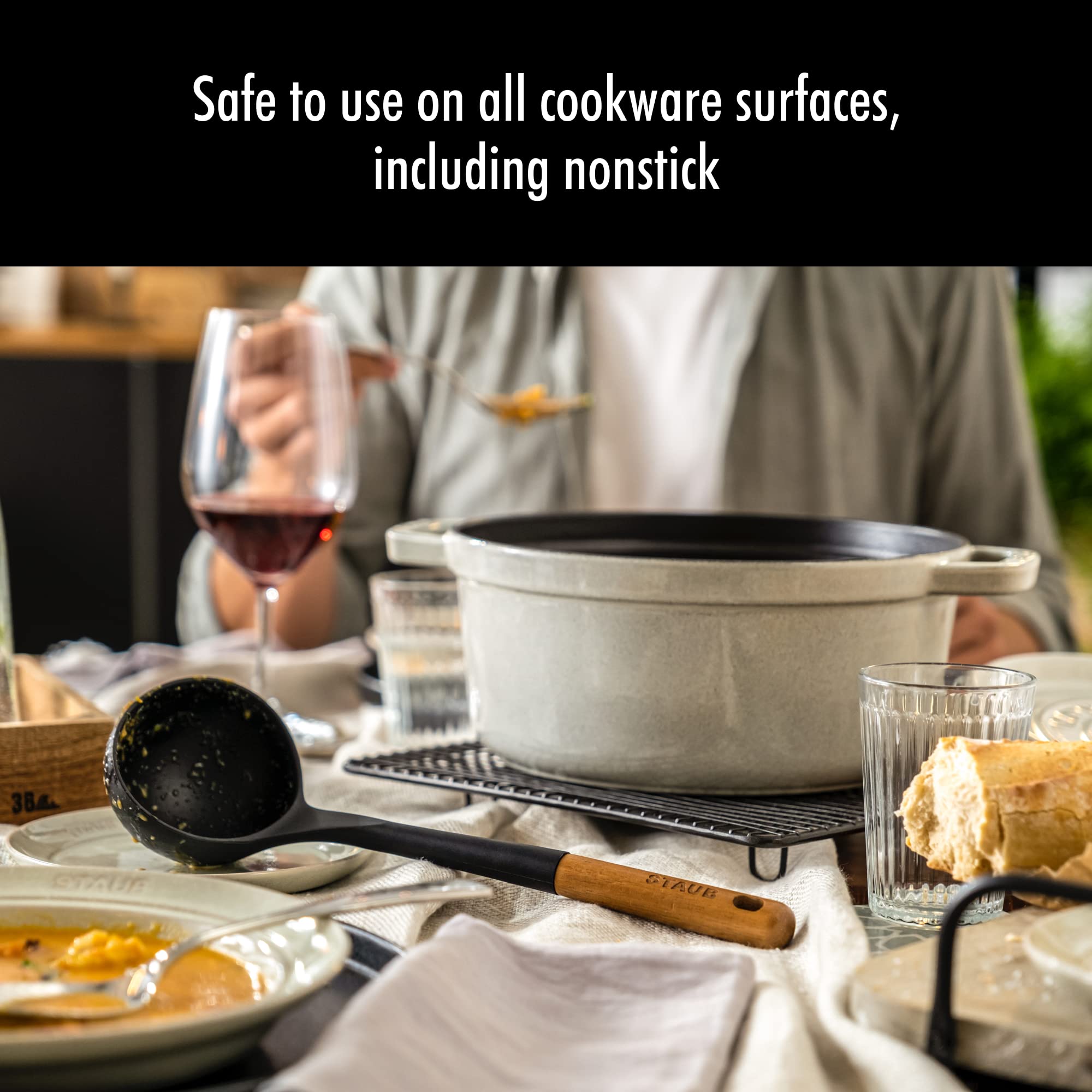 STAUB 40503-104 Suppenkelle, Silikon, Matte Black