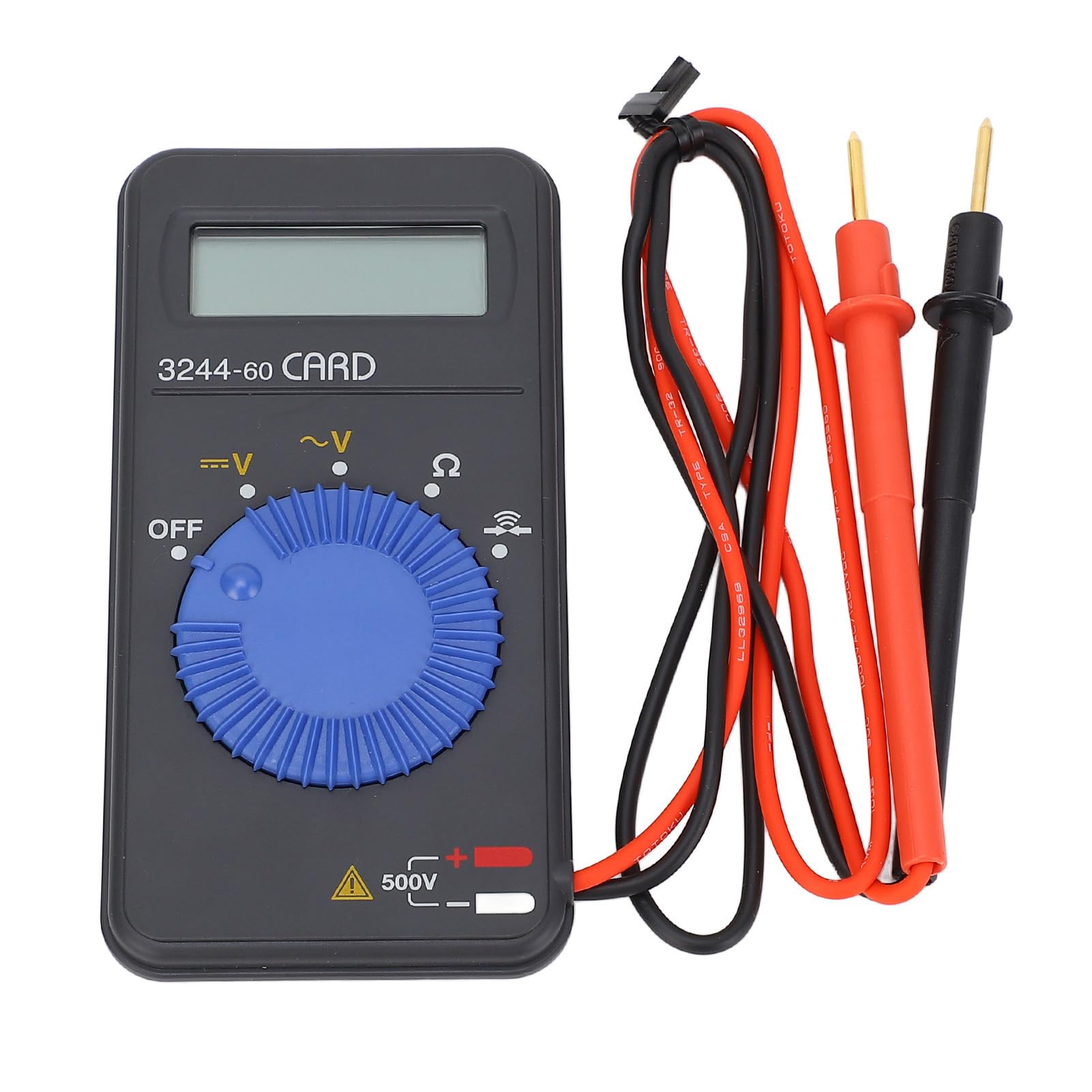 Multimetr cyfrowy Typ karty Przenośny smukły 41,99 MΩ 500 V AC DC woltomierz omomierz tester rezystancji napięcia dla elektryków techników inżynierów materiał ABS 80 x 116 x 17 mm