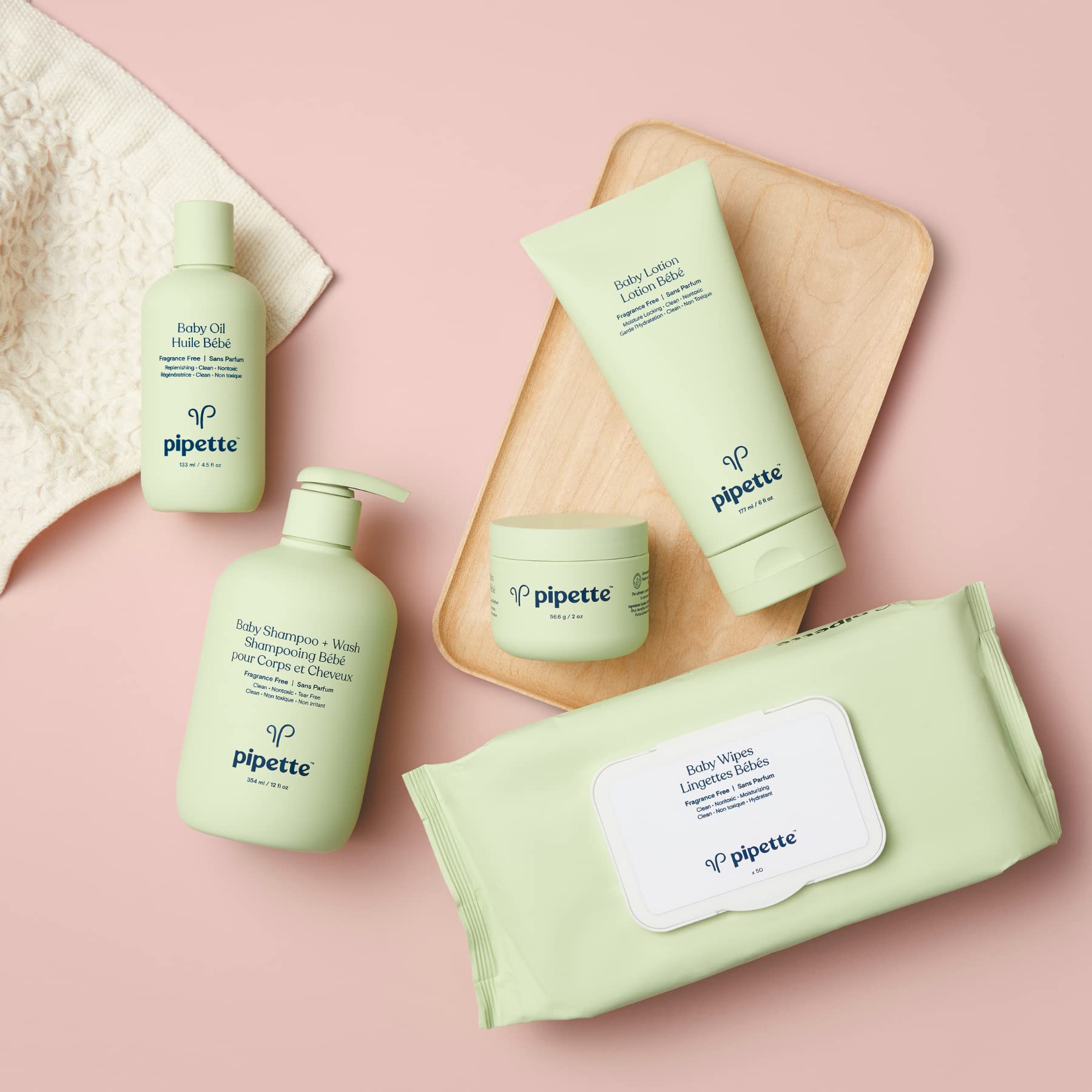 Pipette Baby Shampoo and Body Wash Fragrance Free, TearFree Bath Time