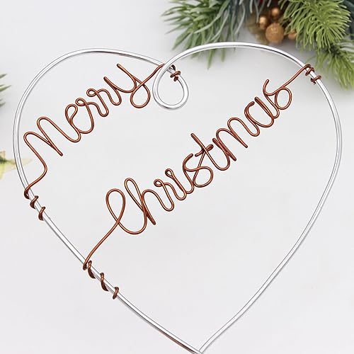 Miniatura 2 de Merry Christmas Tree Topper Christmas Heart Tree Topper Wire Tree Decor for Christmas Party Supplies (Merry Christmas Tree Topper)