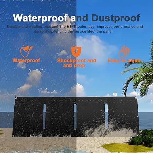 Miniatura 5 de Paneles solares portátiles de 40 W, mini panel solar plegable con DC5.5, puertos USB-C, USB-A para centrales eléctricas, teléfonos celulares, banco