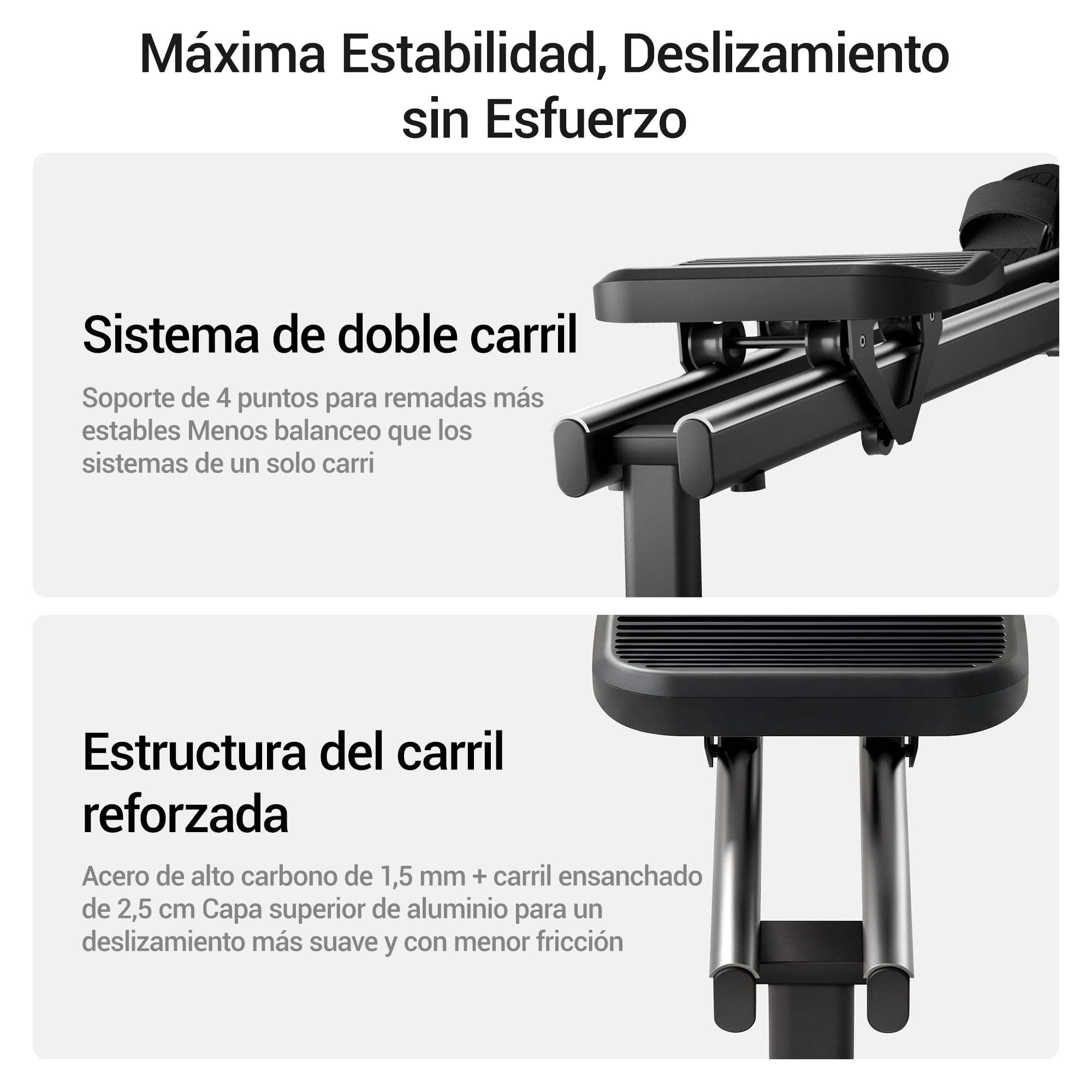 UMAY Máquina de Remo para Casa, 16 Niveles de Resistencia,con App