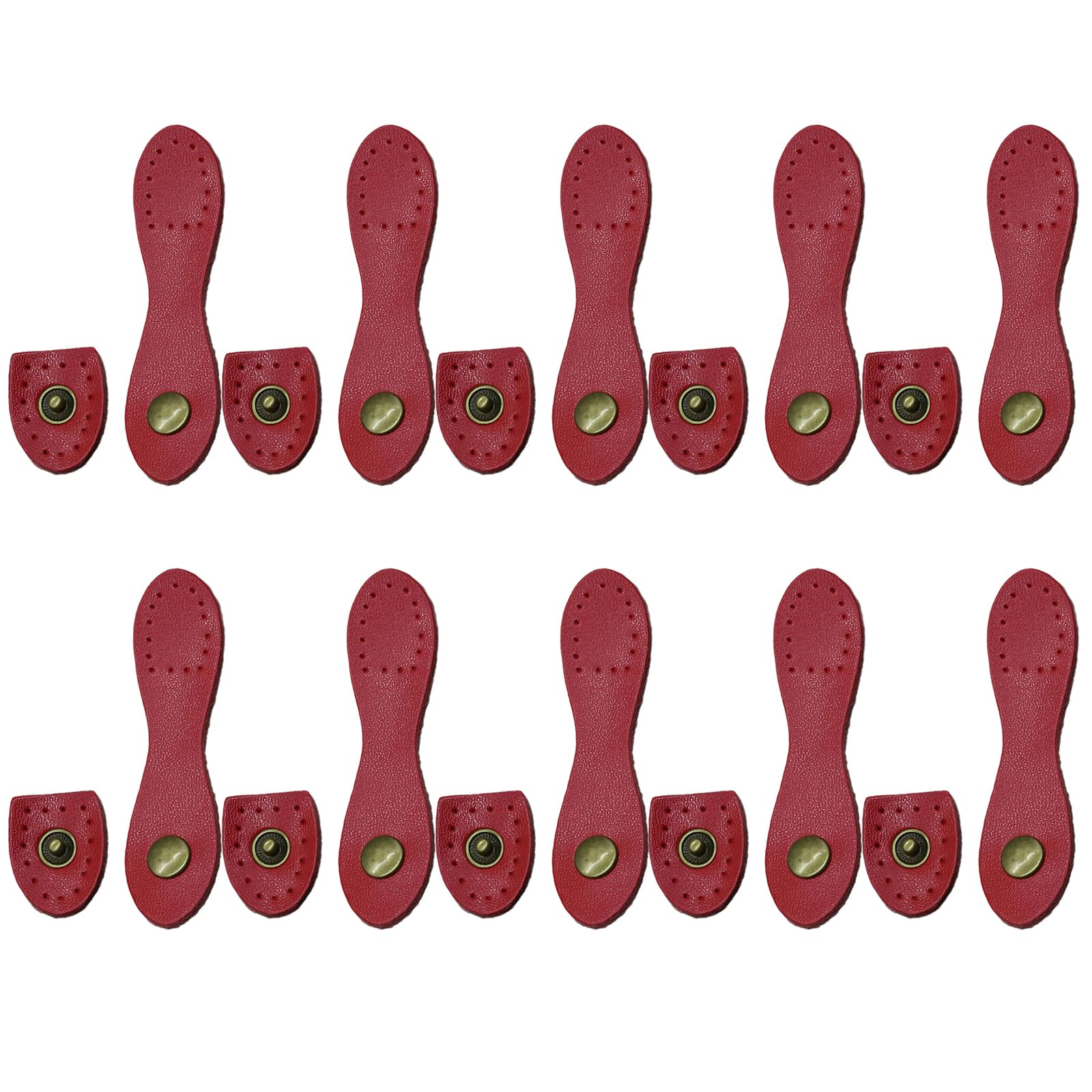 Tsophreniq 10 Pcs Leather Snapped Buckles Sew on Purse Closure Fasteners with Holes Practical Snapped Button
