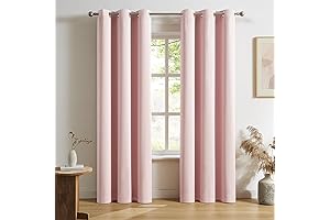 Dualife Pink Blackout Curtains