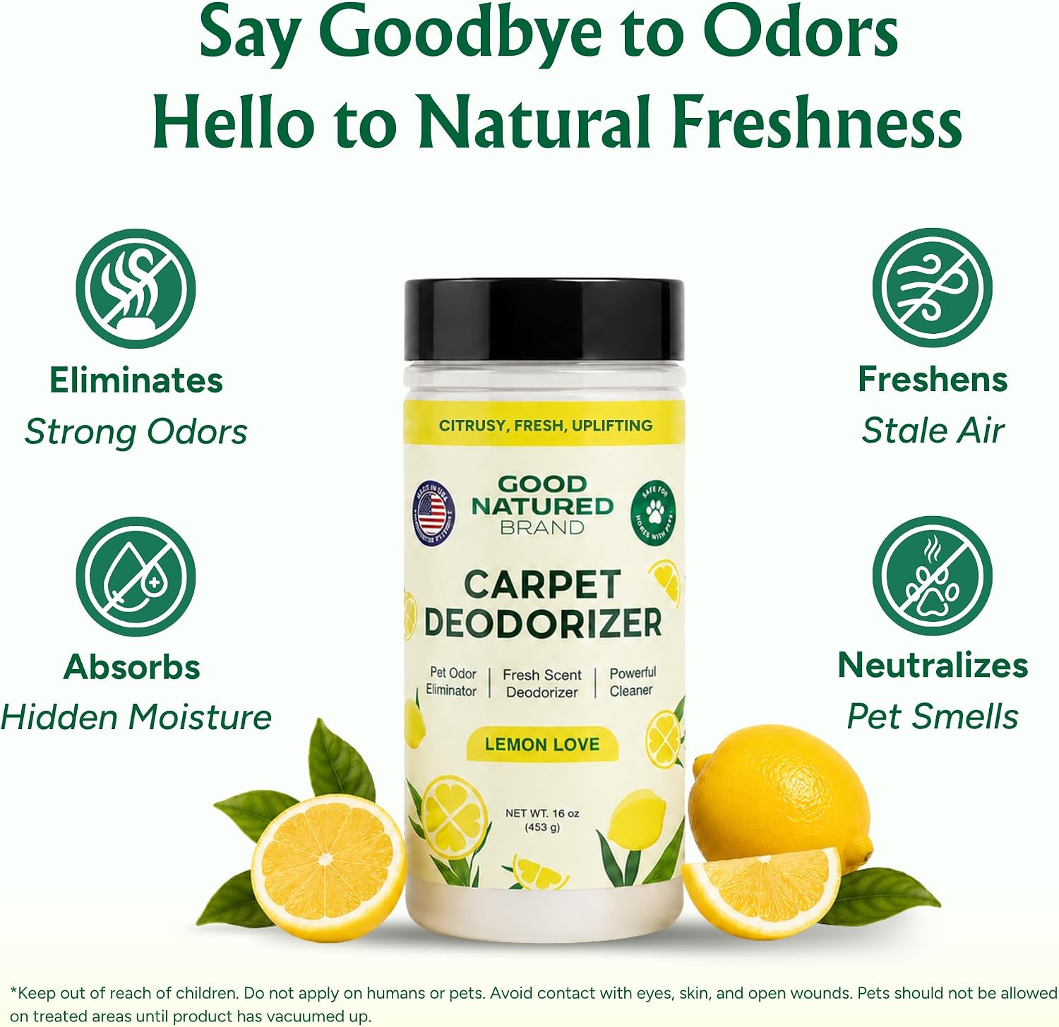 Good Natured Brand Carpet Deodorizer & Pet Odor Eliminator Powder, 16oz image 2