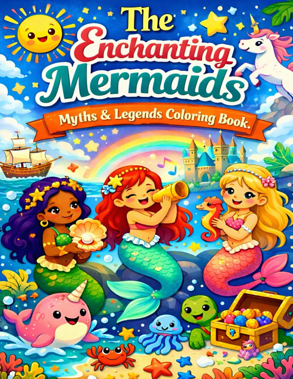 The Enchanting Mermaids: Myths & Legends Coloring Book (Adventures Under the Sea Collection)