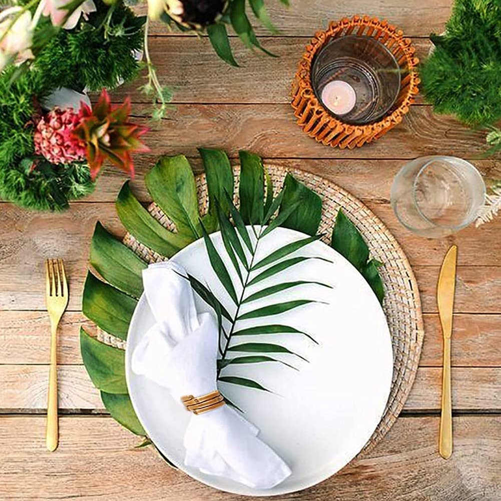 Lot De 6 Ronds De Serviette, Rond De Serviette Tissé En Jonc De Mer, Décoration De Table Rustique, Rond De Serviette Bohème, Porte-serviette En Osier Naturel, Cadeau De Pendaison De Crémaillère