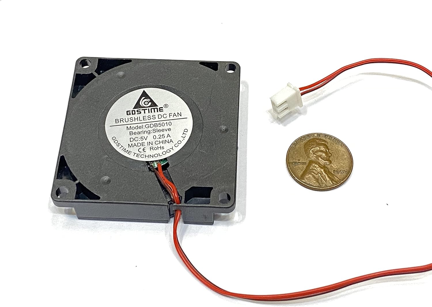 4x Blower Fan 5V 50mm DC Cooling silent 50mm x 10mm 5010 2-Pin quiet GDB5010 E30
