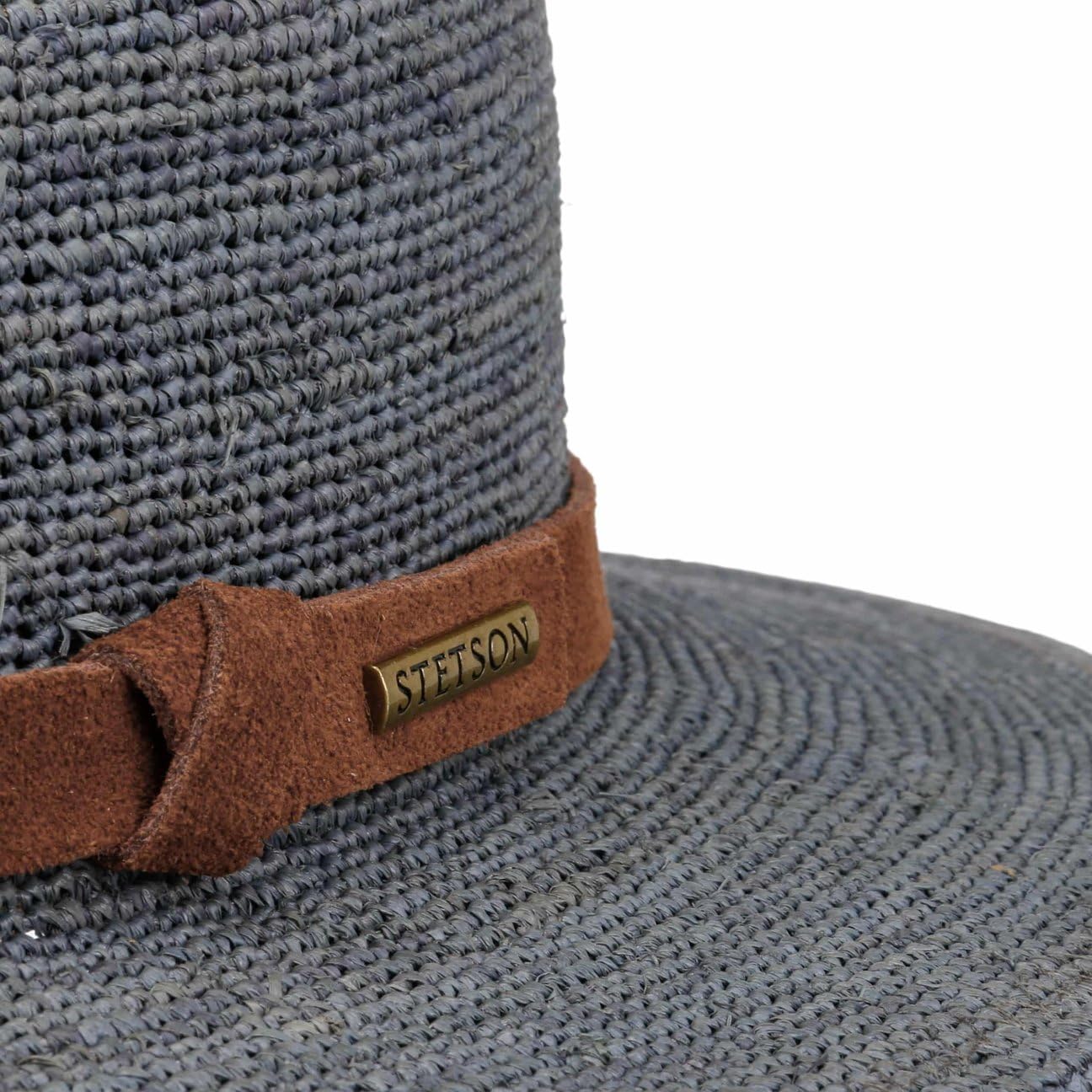 Stetson Maradino Travellerhut Häkel Raffiastroh Ledergarniturband Damen Herren Frühling Sommer