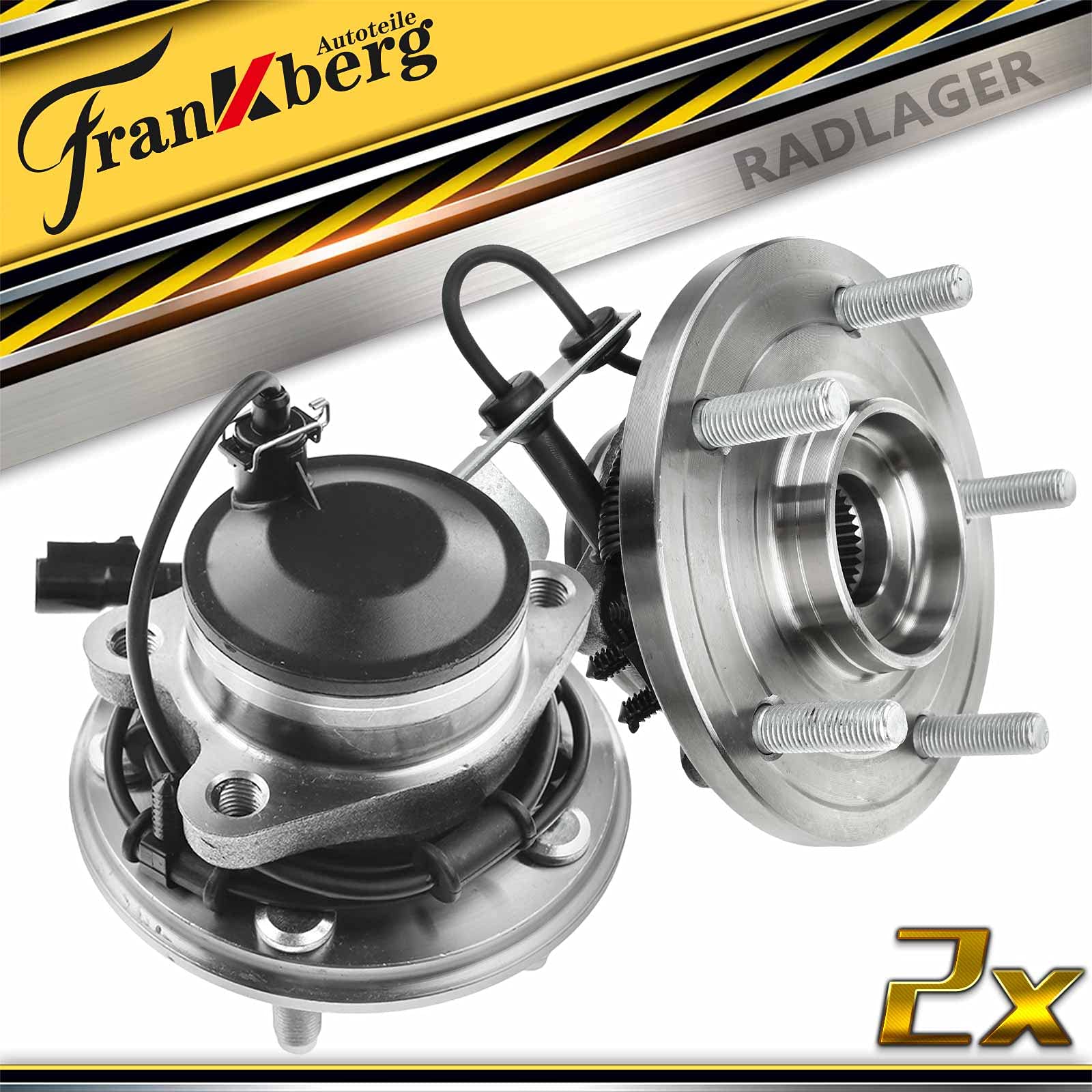 Frankberg Set di 2 cuscinetti mozzo ruota asse anteriore 4721578AD | con sensore Sensore di velocità ABS Sensore di velocità ABS integrato, asse anteriore