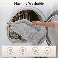 Vista 6 de Cama de algodón LESYPET para perros pequeños, lavable , gris