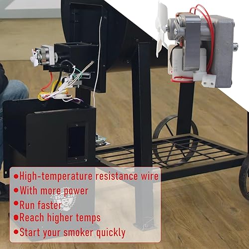Miniatura 2 de Kit de ventilador de inducción para Pit Boss Traeger, kit de ventilador de inducción para Pit Boss Traeger, piezas de parrilla de pellets de madera,