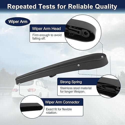 Miniatura 4 de X AUTOHAUX Juego de brazos de limpiaparabrisas trasero para Buick Encore 2012-2016 2018-2022