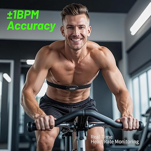 Miniatura 5 de EZON Heart Rate Monitor Chest Strap, Bluetooth 5.1 & ANT+ Sensor, 3ATM Waterproof, Compatible with Garmin, Wahoo, Polar, Strava for Running,