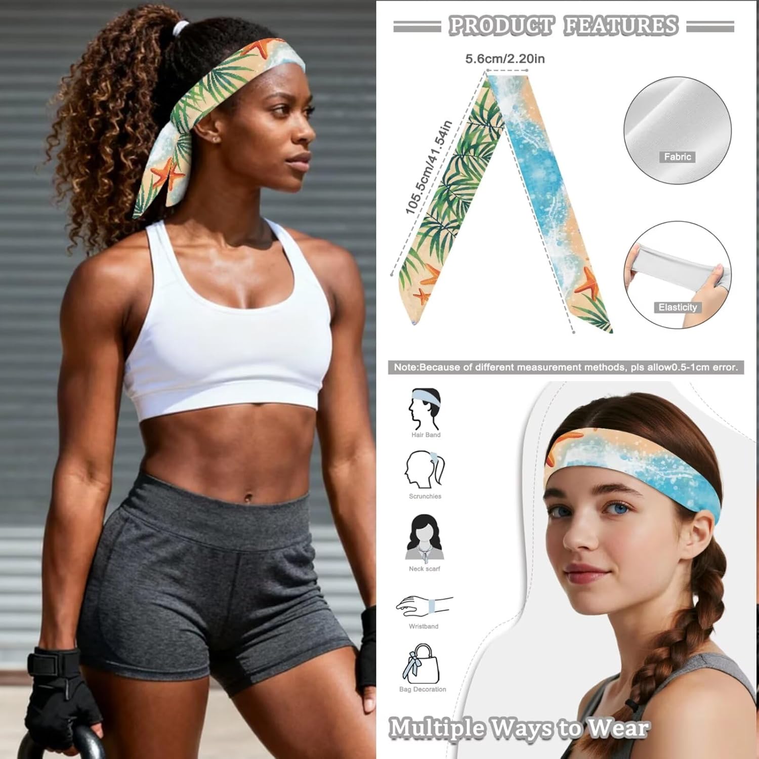5Piece Golf Hats Set for Mens Womens Summer Sun Visor Caps Headband Arm Sleeves for Golf Tennis Running