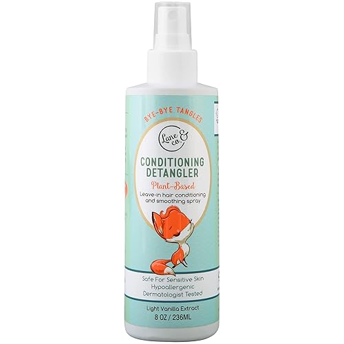 LANE & CO. Spray desenredante acondicionador para niños y bebés, acondicionador sin enjuague para suavizar, desenredar, fórmula vegana, a base de