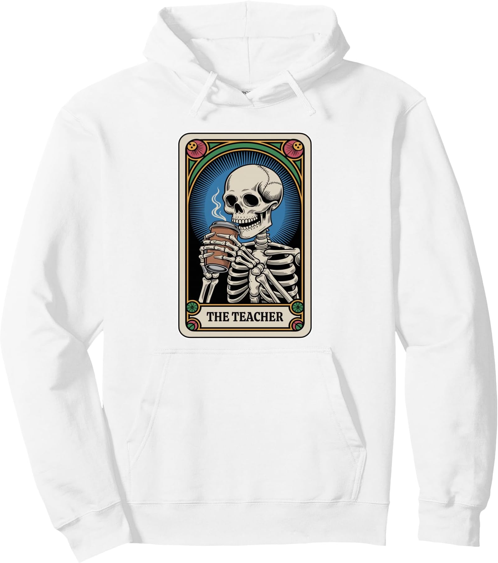 The Teacher Tarot Card Math Teacher English Funny Teacher Pullover Hoodie