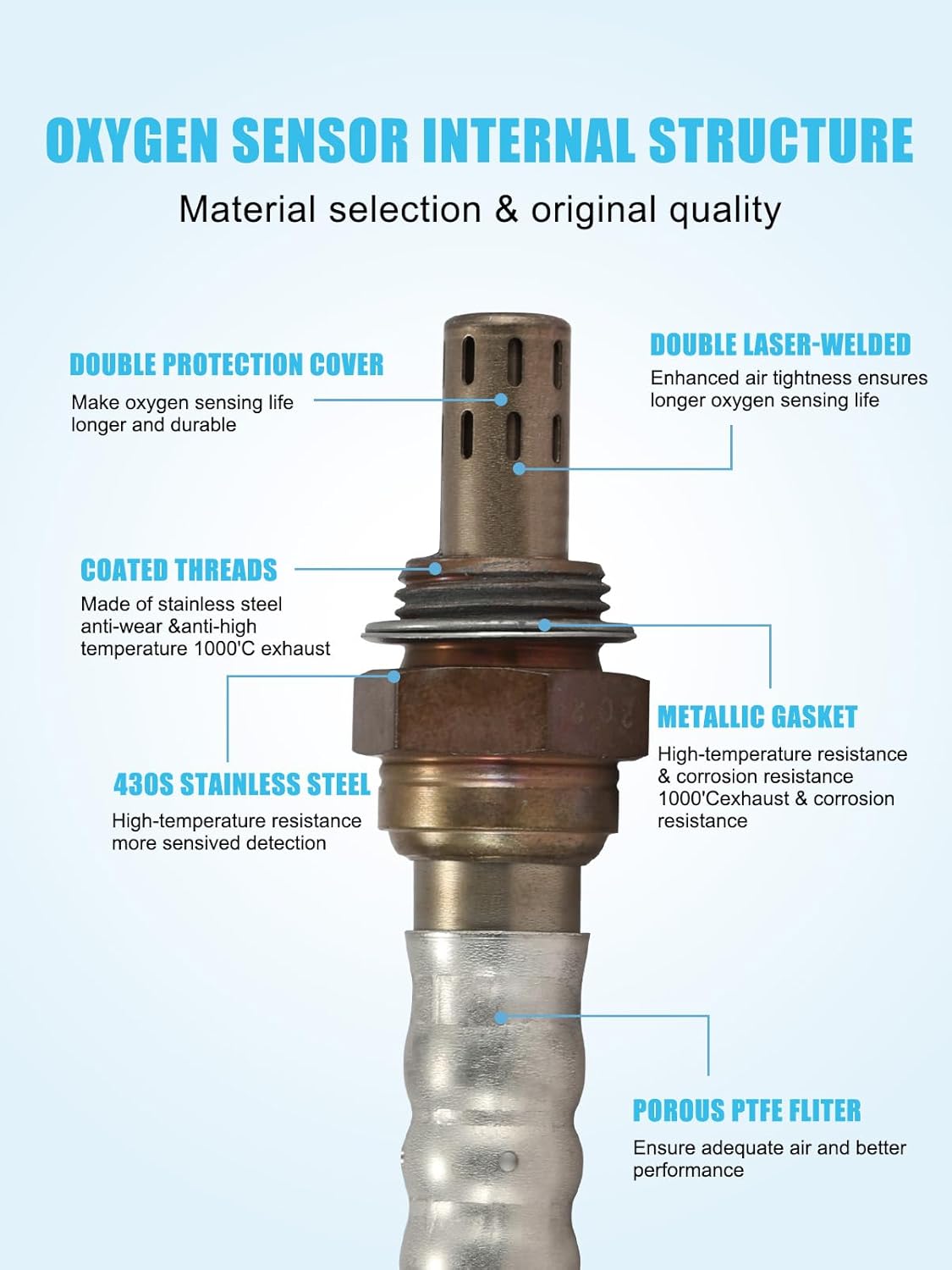 TAUTOY 2PCS 250-24403 250-24448 O2 Oxygen Sensor Upstream Downstream (3.5L 4.5L) for Infiniti FX35 G35 03-06,FX45 03-08,M35 06,M45 03-10,for Nissan 350Z 03-06,Altima 05-06,Maxima 04-07,226A1AR210