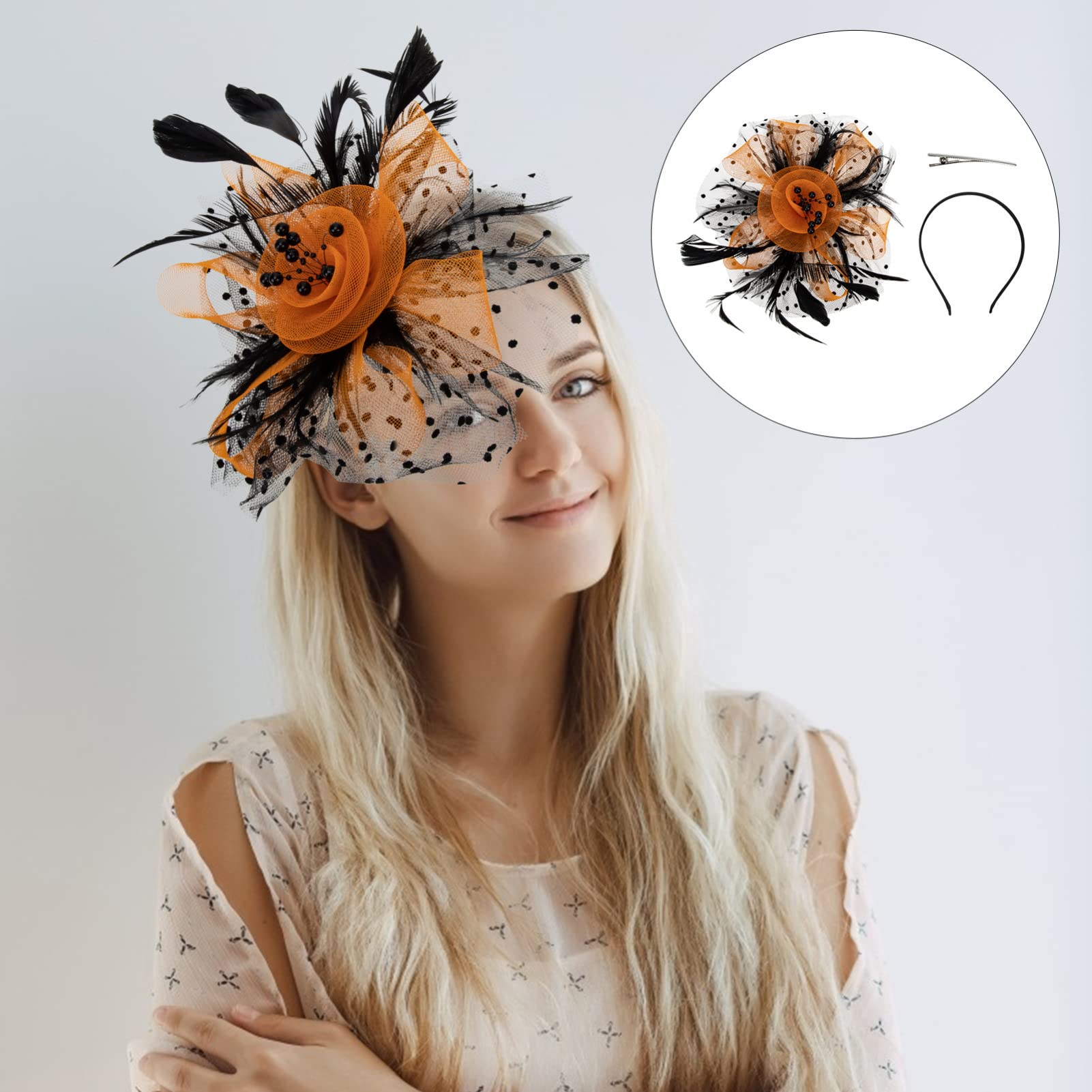 minkissy 3pezzi Fascinator Multi-Funzione Rete per Feste Accessorio Elegante per Cerimonie e Matrimonio Cerchietto Resistente per Halloween e Cosplay Decorazione per Donne e Ragazze