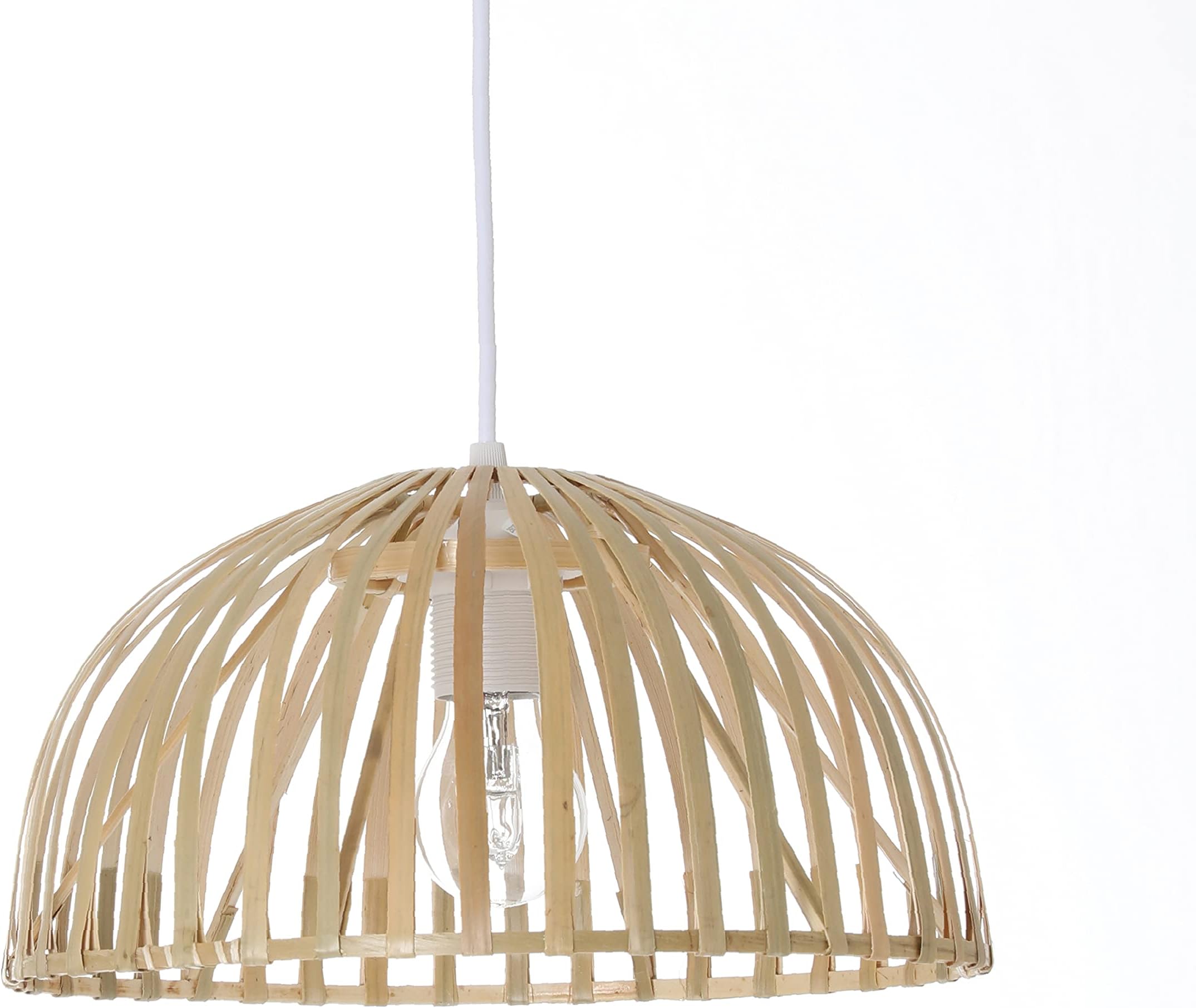 Hanoi 30 Bamboo Pendant Light 60 W Diameter 30 x Height 16 cm Natural