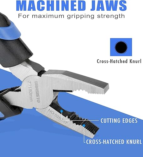 Miniatura 4 de Alicates Linesman de 8 pulgadas con mango de goma, herramientas de mano portátiles para el hogar