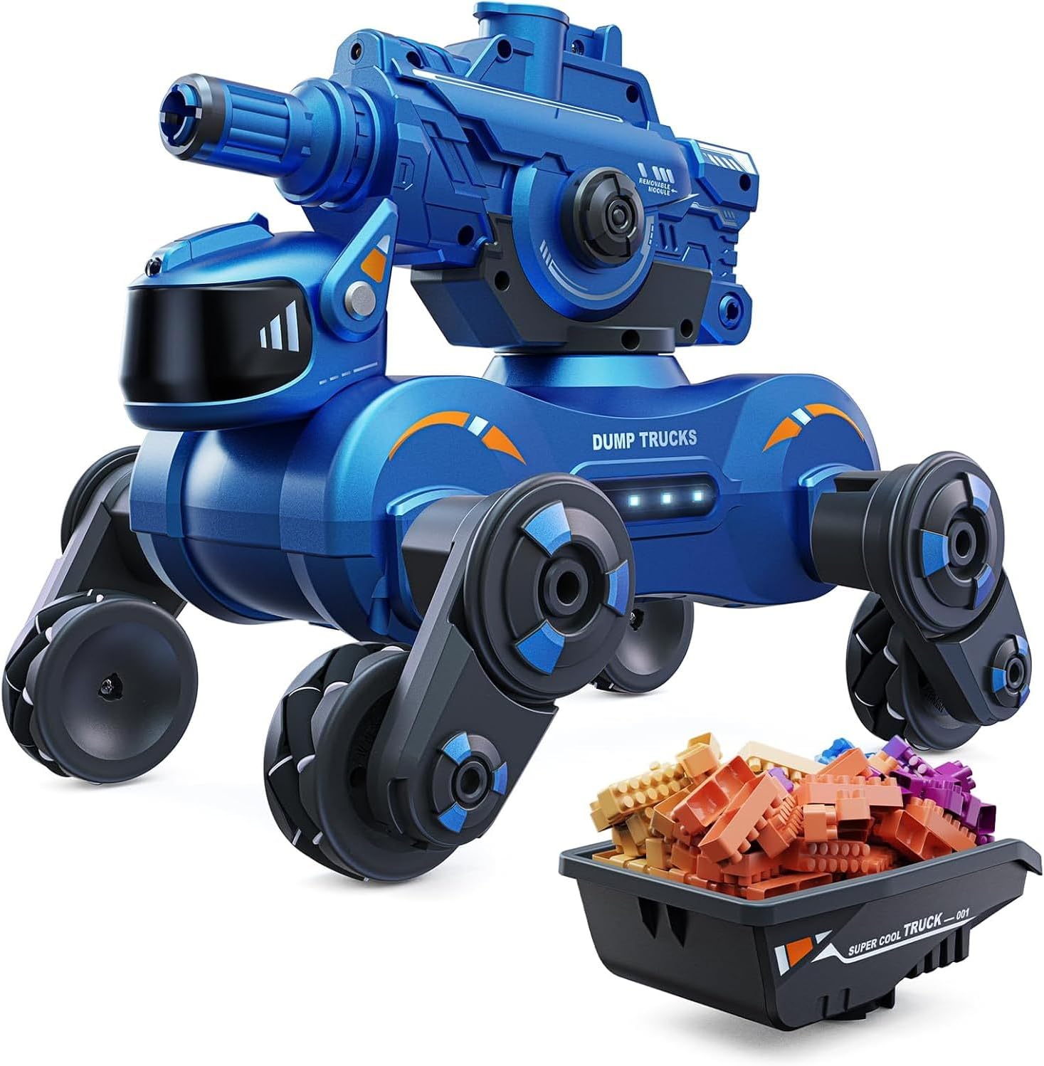 V994 Robot Dog Toys, RC Stunt Car with Loading, 360°Rotation RC Drift with Tail Spray, Remote Control Car for Kids 8-13, Lights & Sounds Gift for Kids